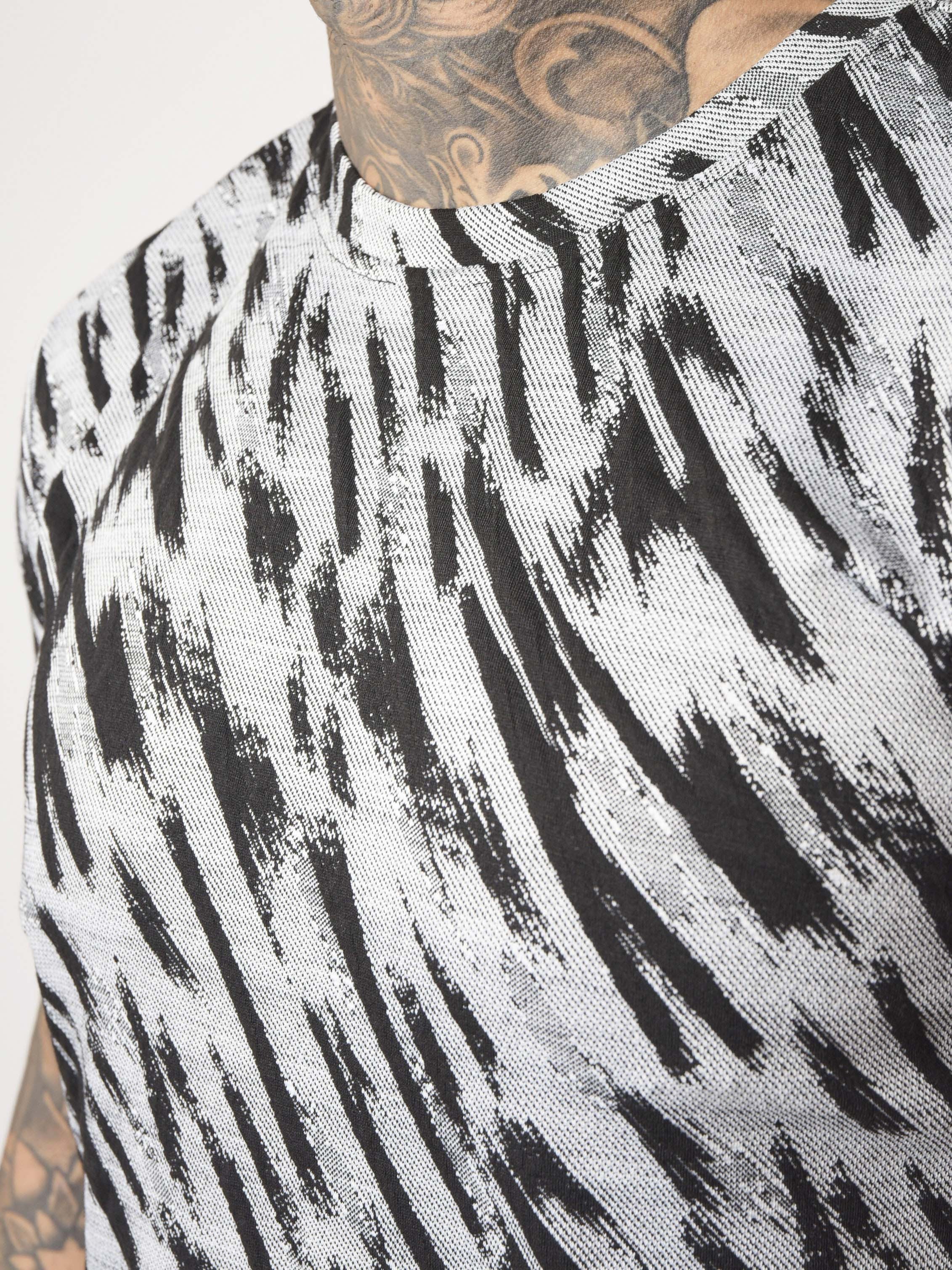 T-Shirt mit grafischem Zebramuster-4