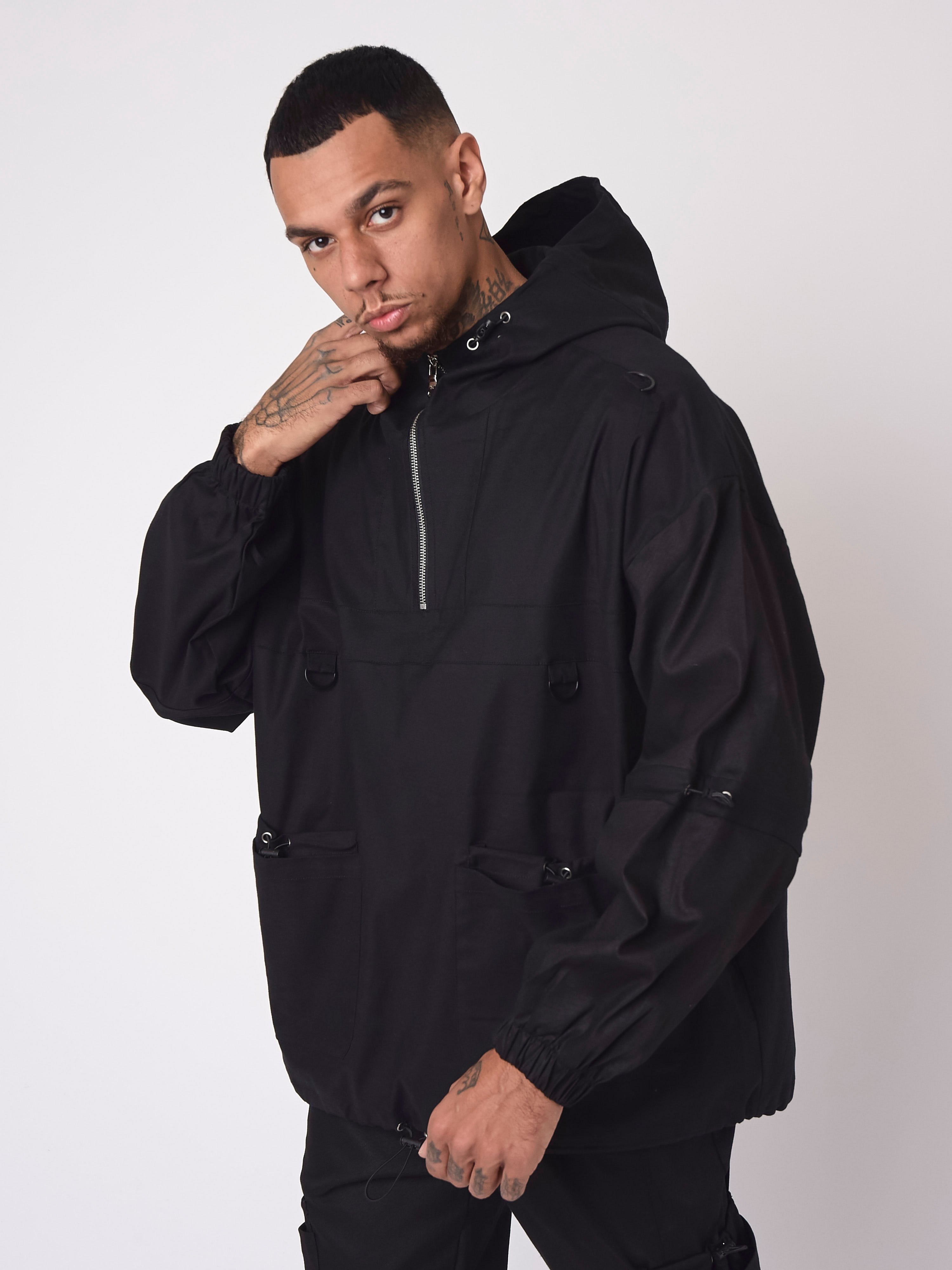 Ultra loose pull-over hoodie-4