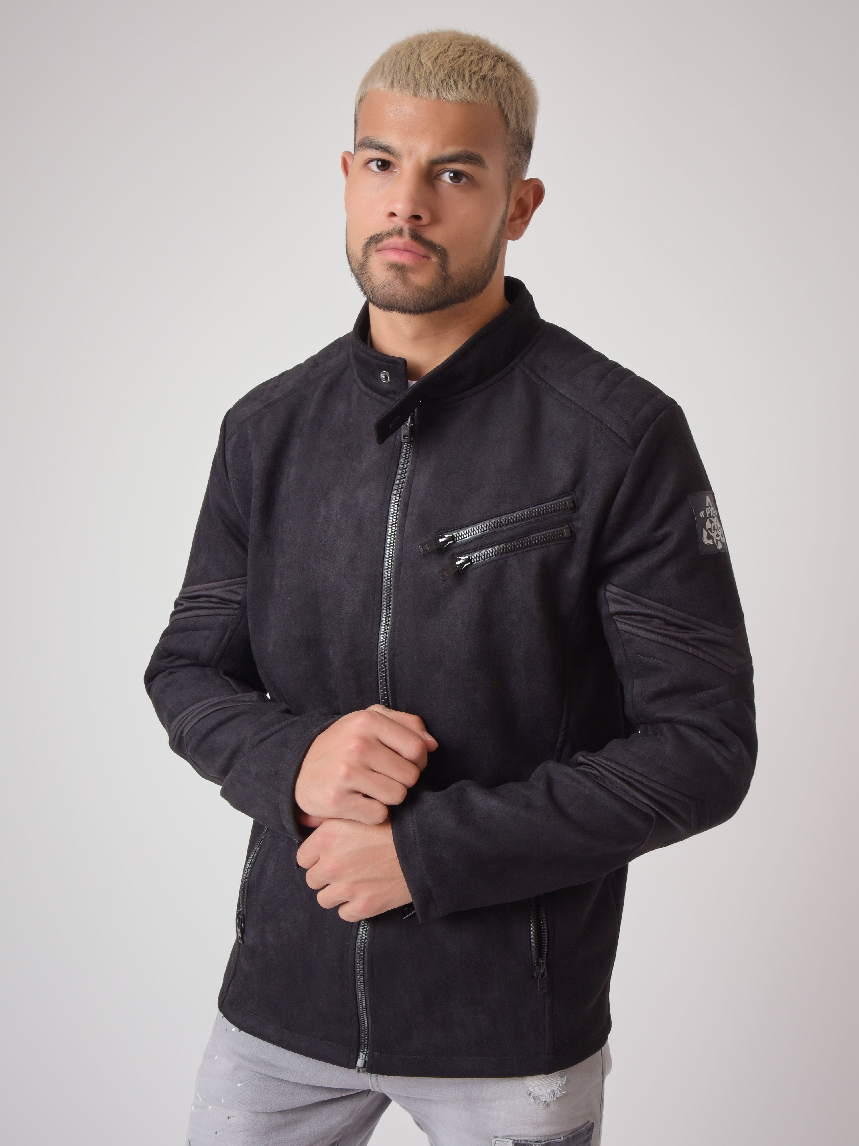 Suede effect biker style Perfecto 