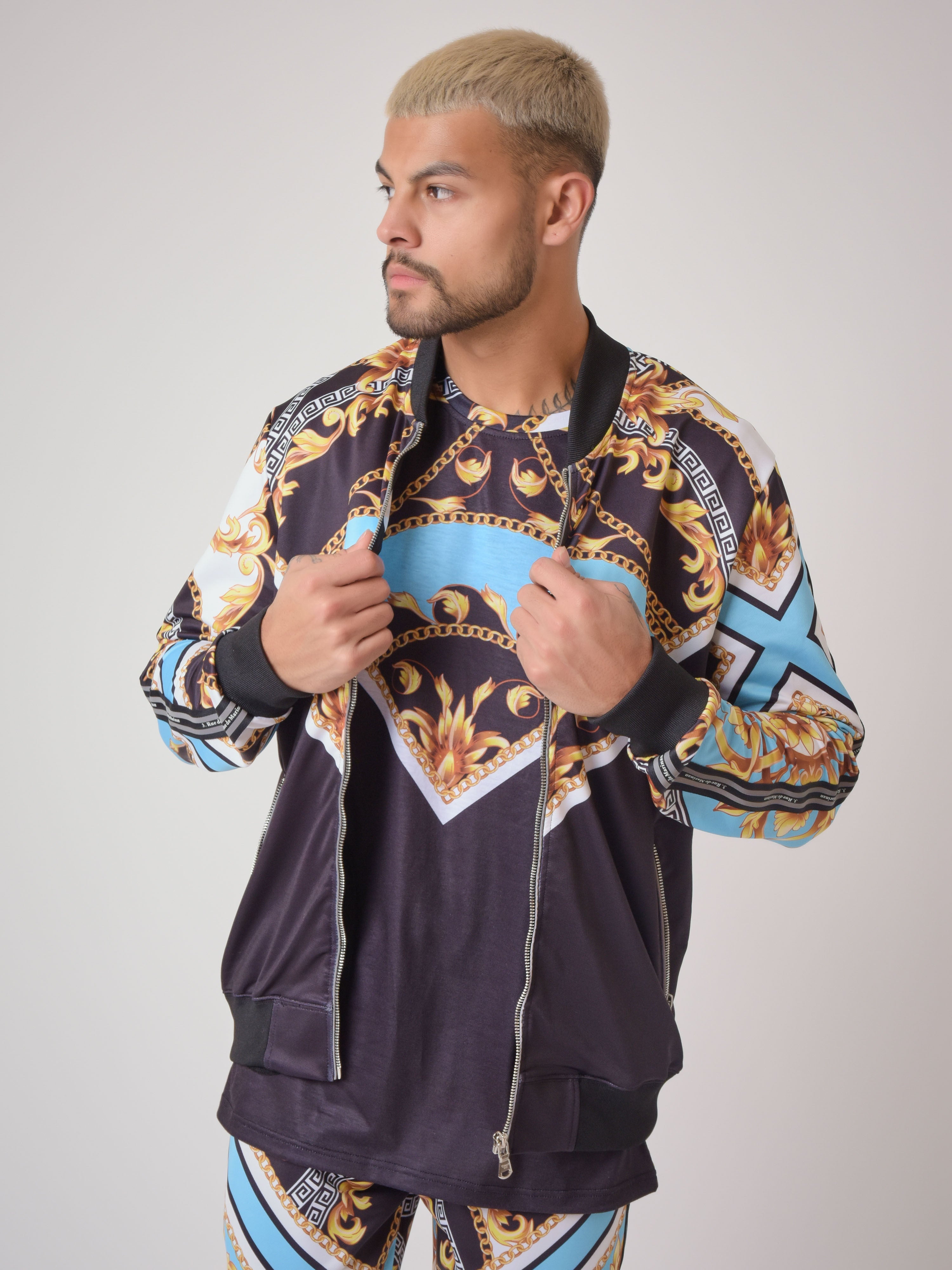 Bomberjacke mit Barockmuster 