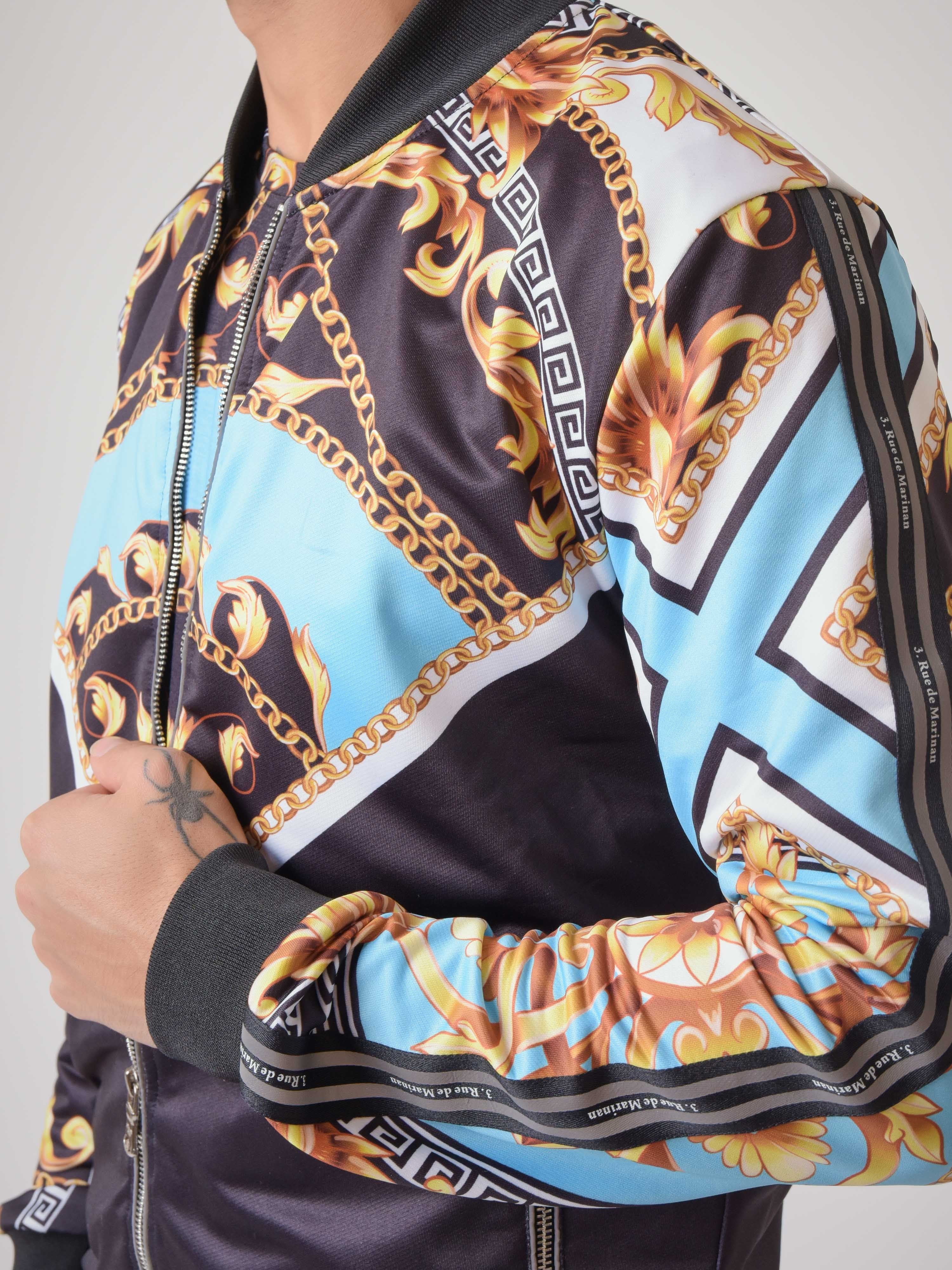 Bomberjacke mit Barockmuster 