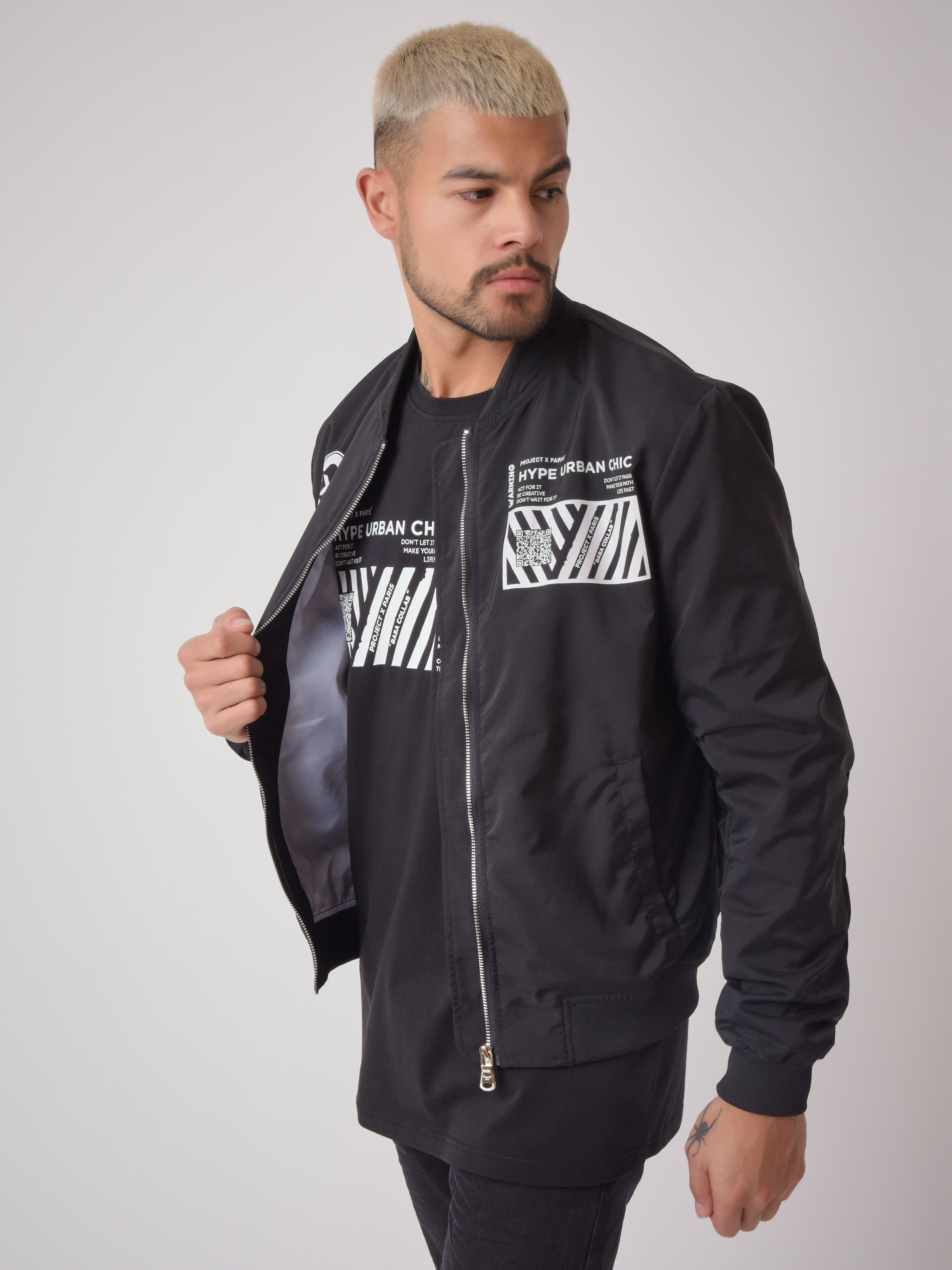 Teddy collar jacket with 