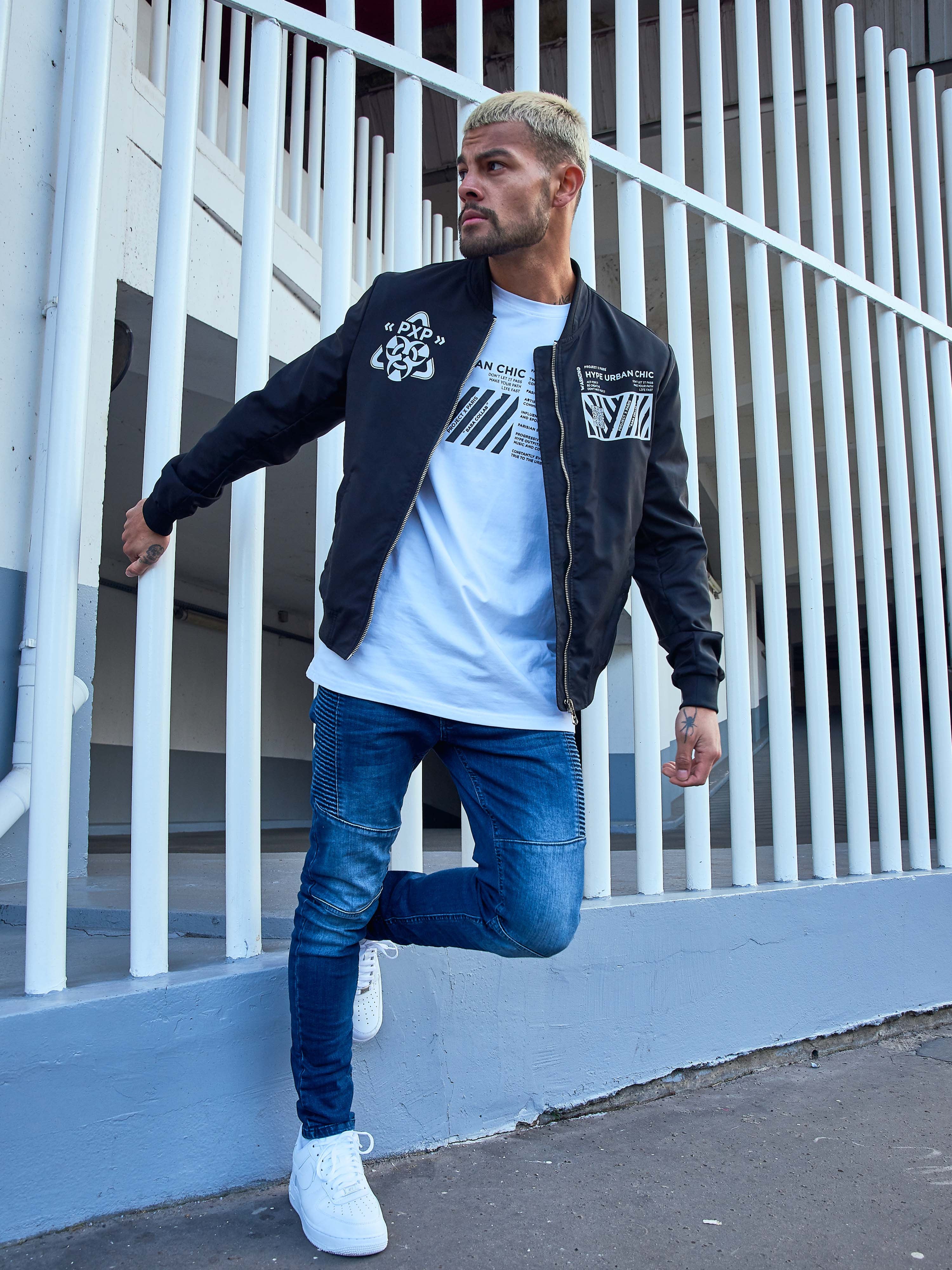 Teddy collar jacket with 