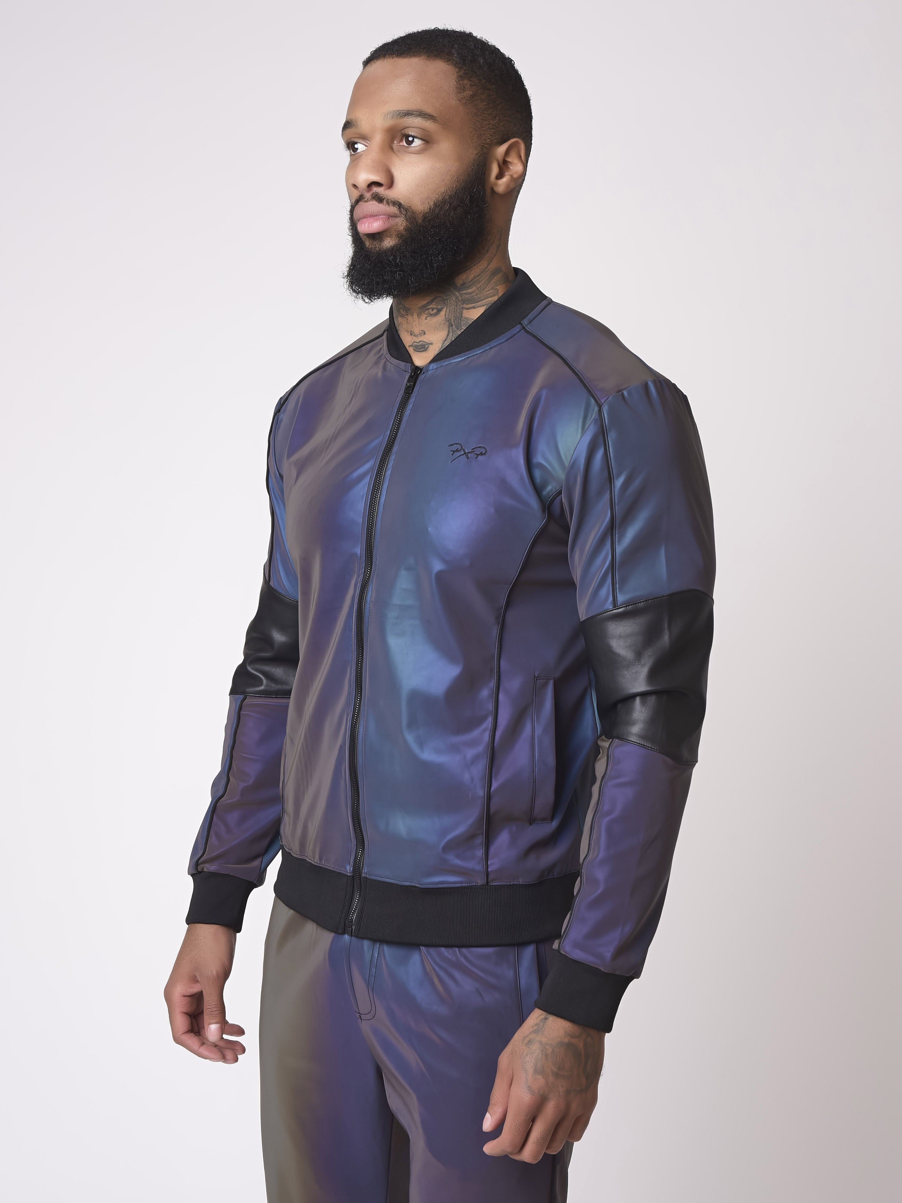 Veste style bomber empiècement reflect-4