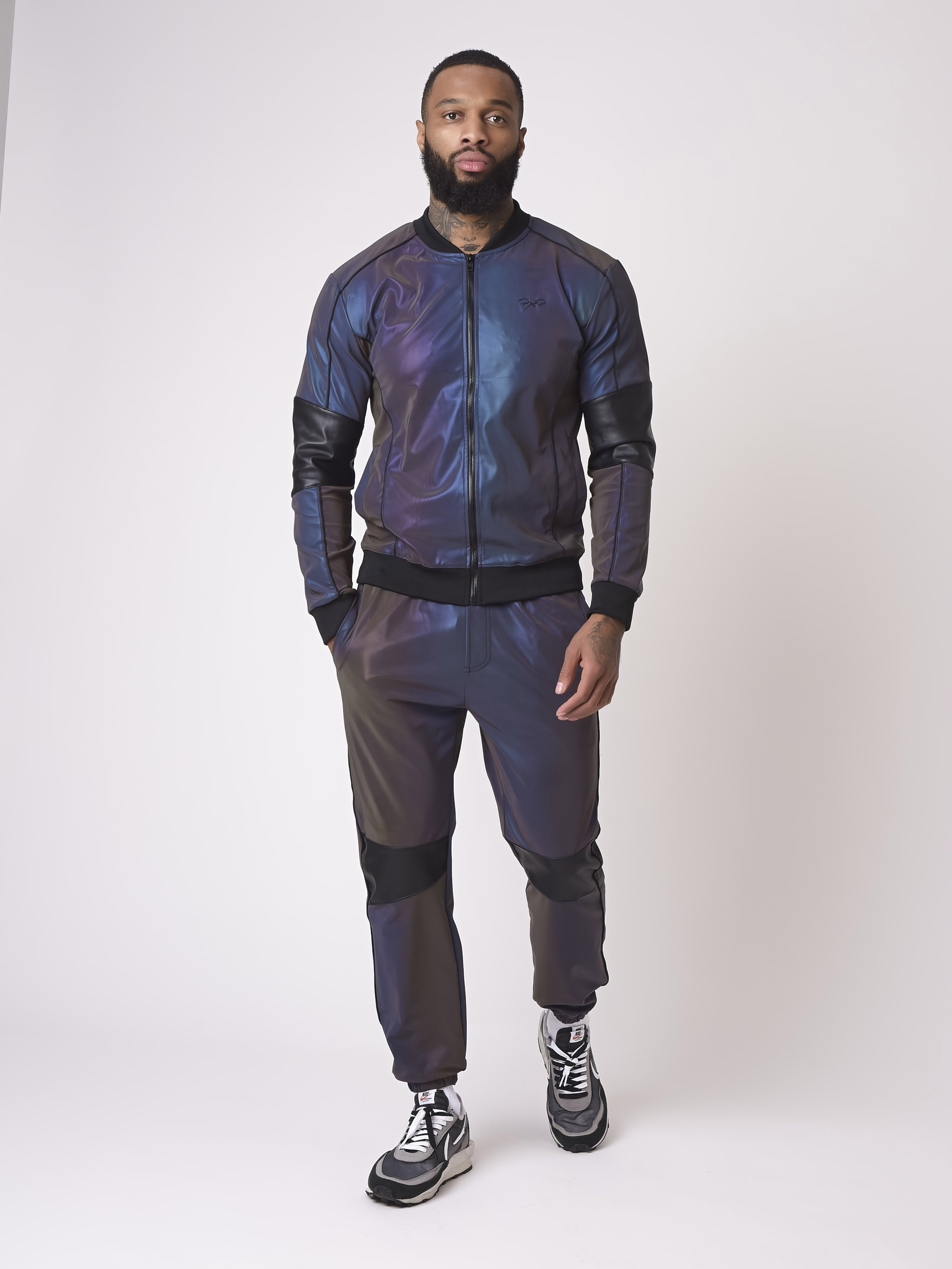 Veste style bomber empiècement reflect-3