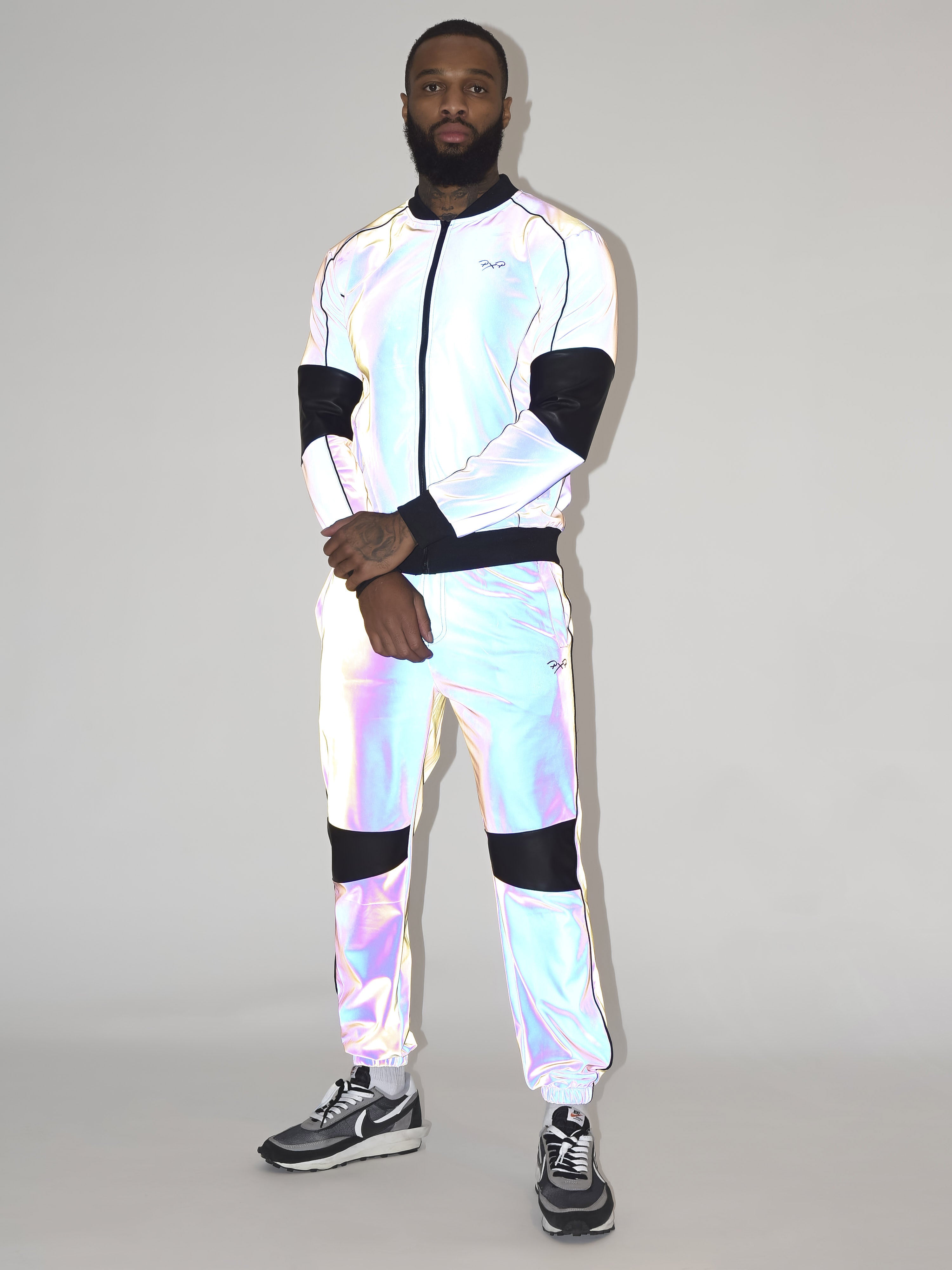 Veste style bomber empiècement reflect-2