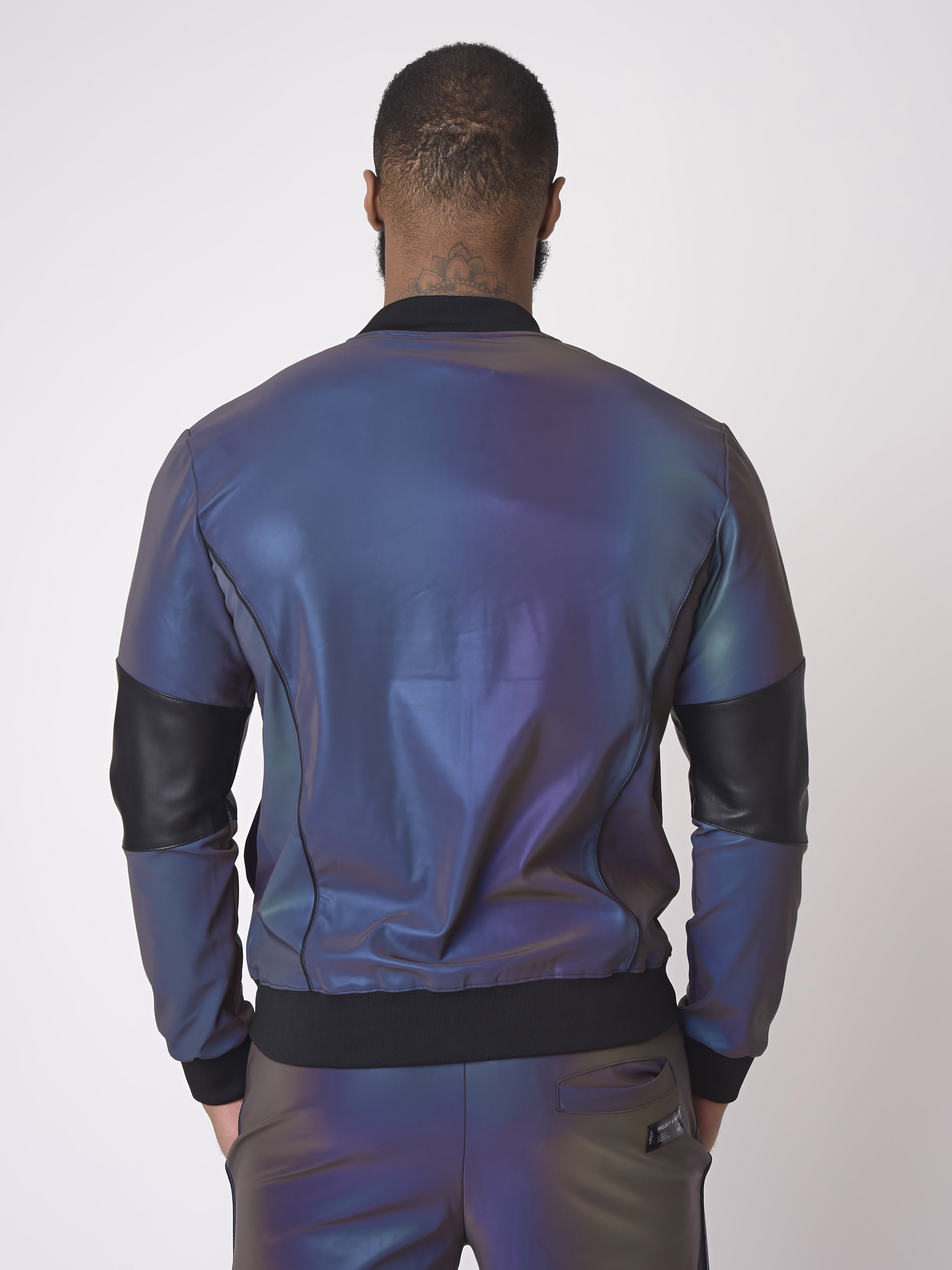 Veste style bomber empiècement reflect-6