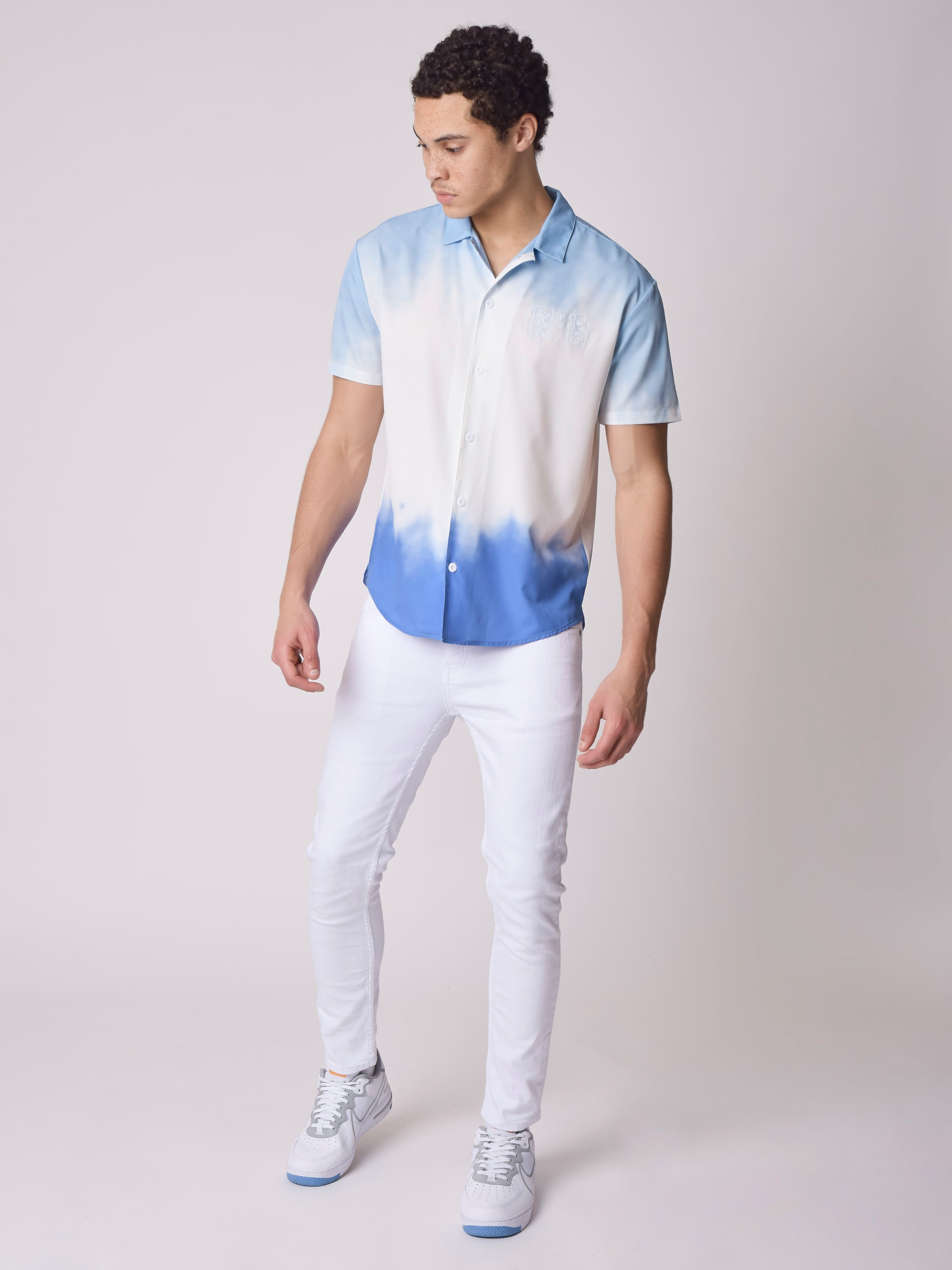 Gradient triple logo shirt-2