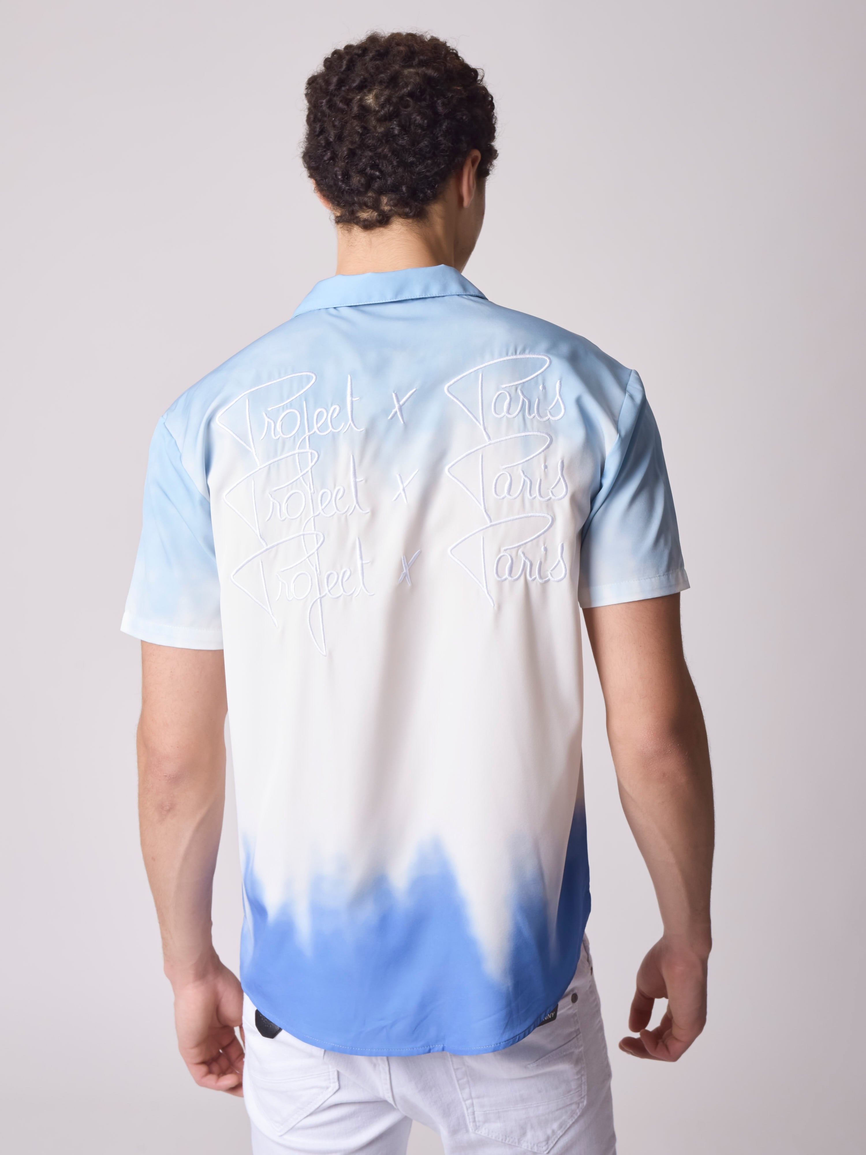 Gradient triple logo shirt-4