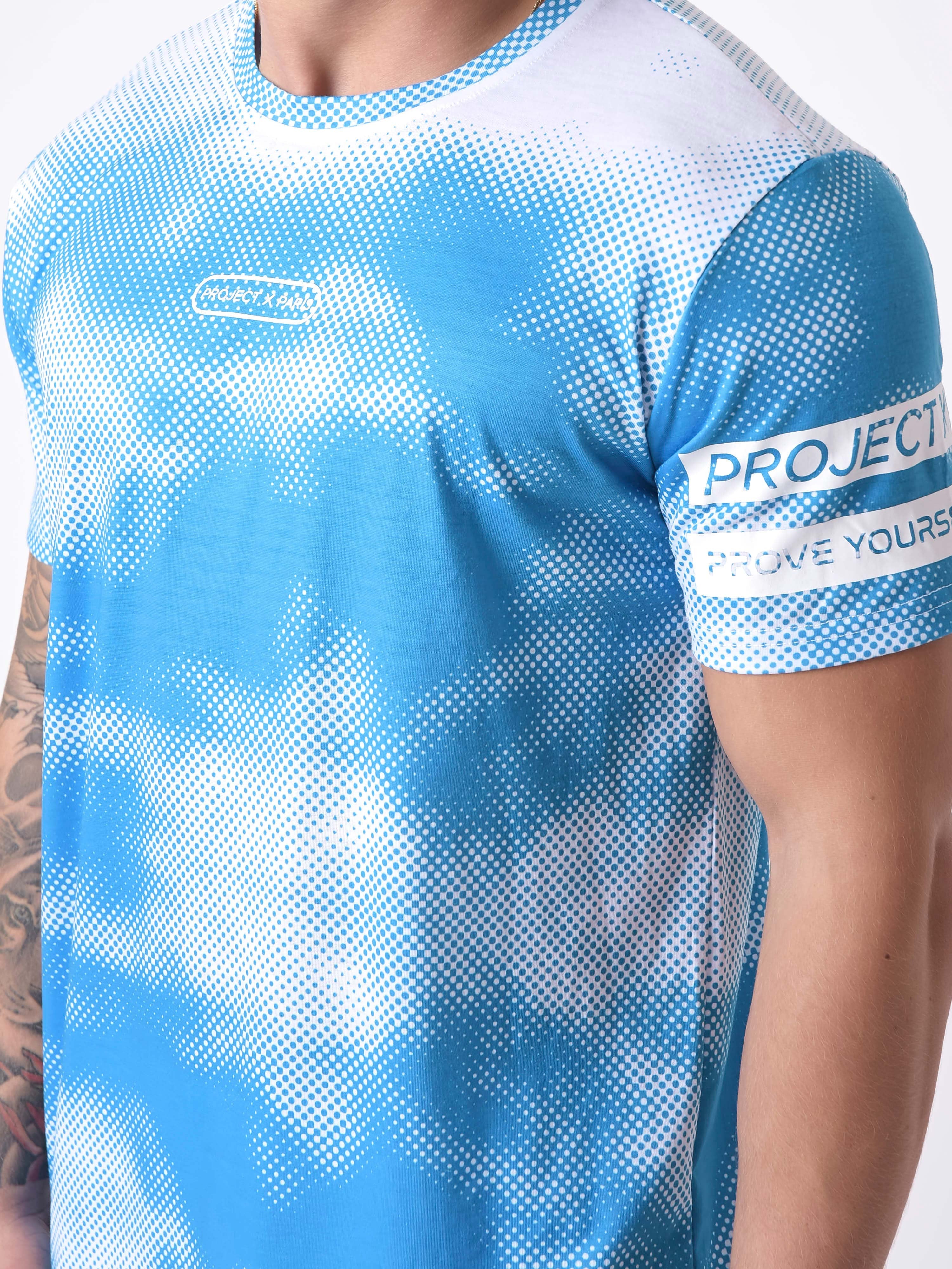 T-Shirt mit abstraktem Wolken-Punkte-Print-5