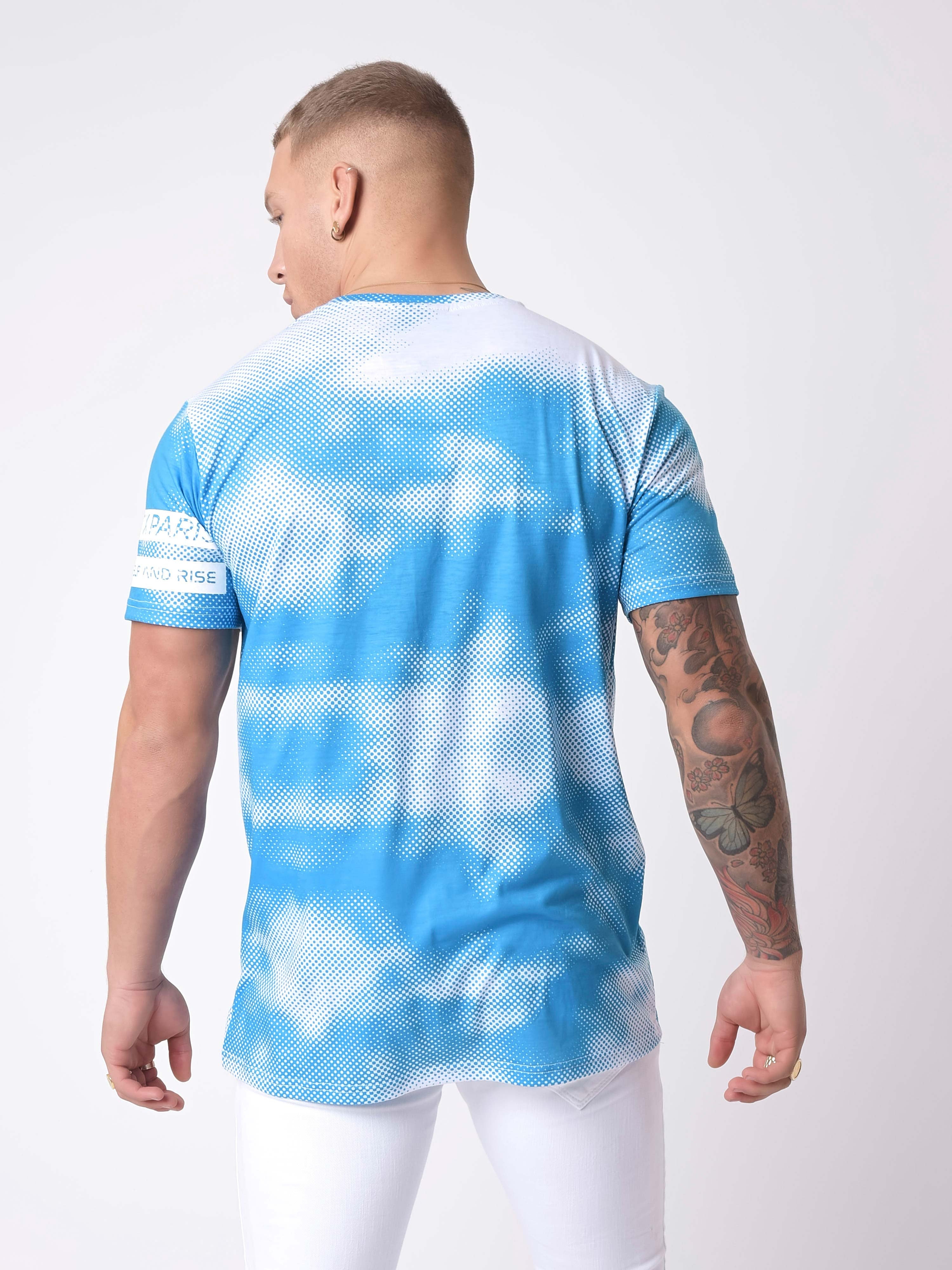 T-Shirt mit abstraktem Wolken-Punkte-Print-4