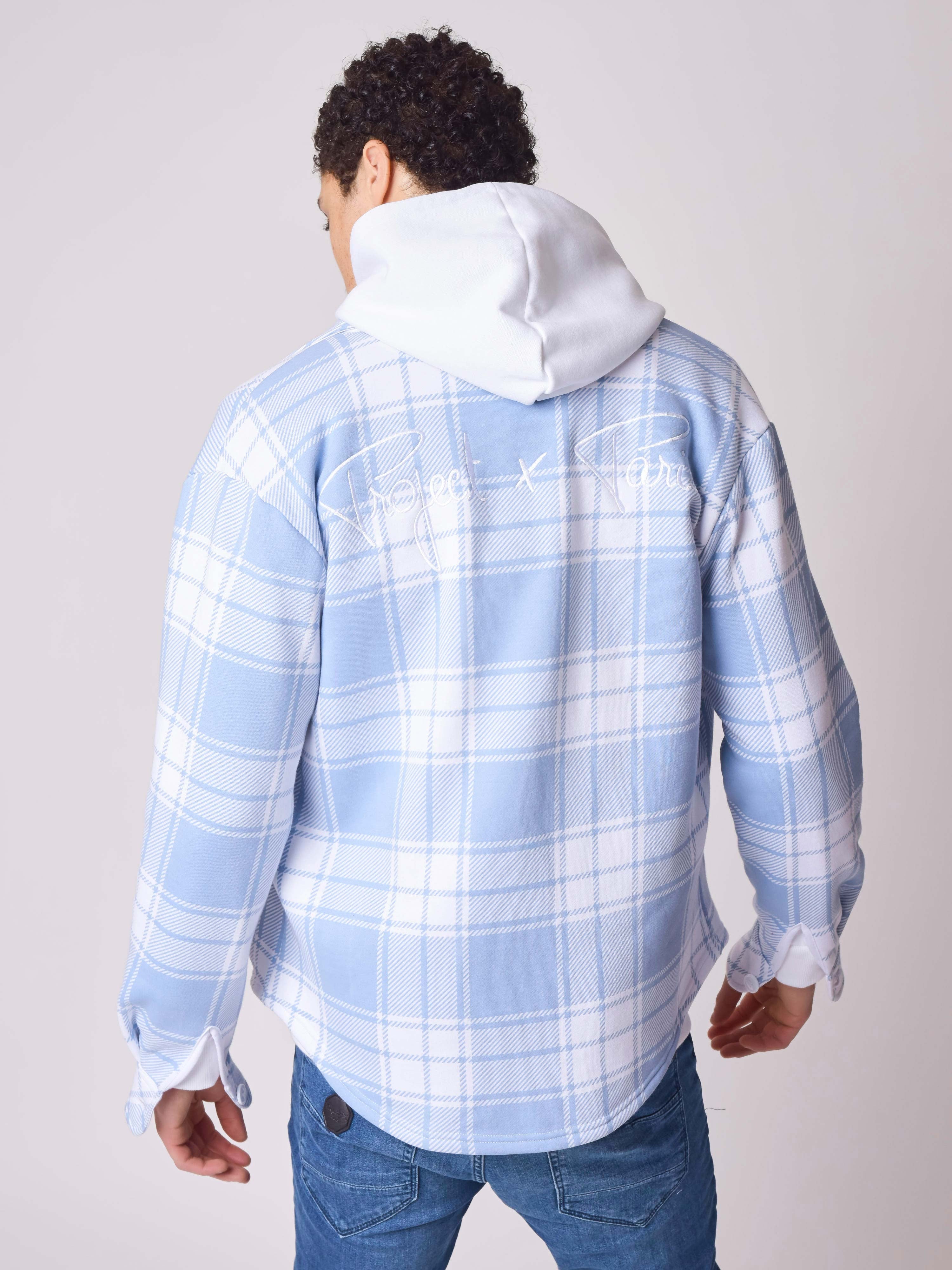 Two-tone checkered overshirt-4