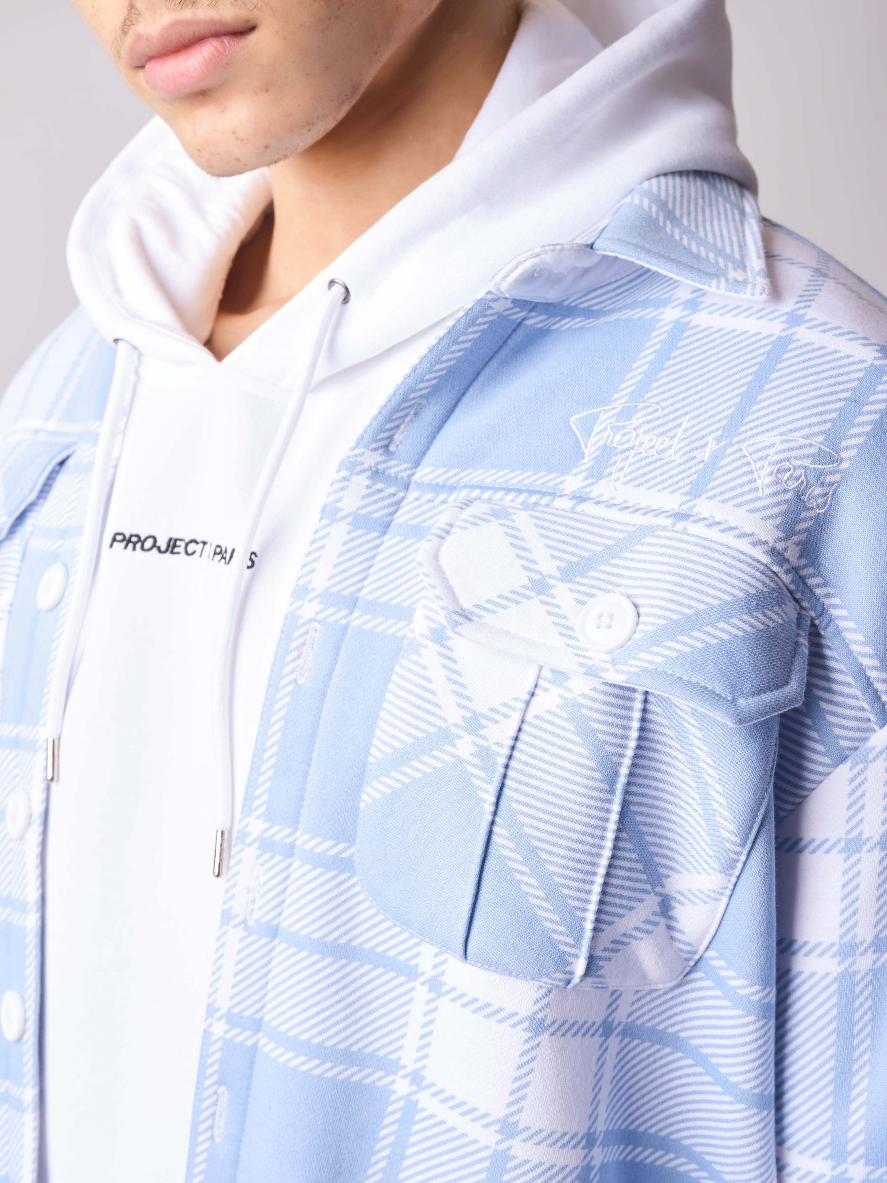 Two-tone checkered overshirt-5