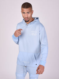 Sweatshirt com capuz bicolor