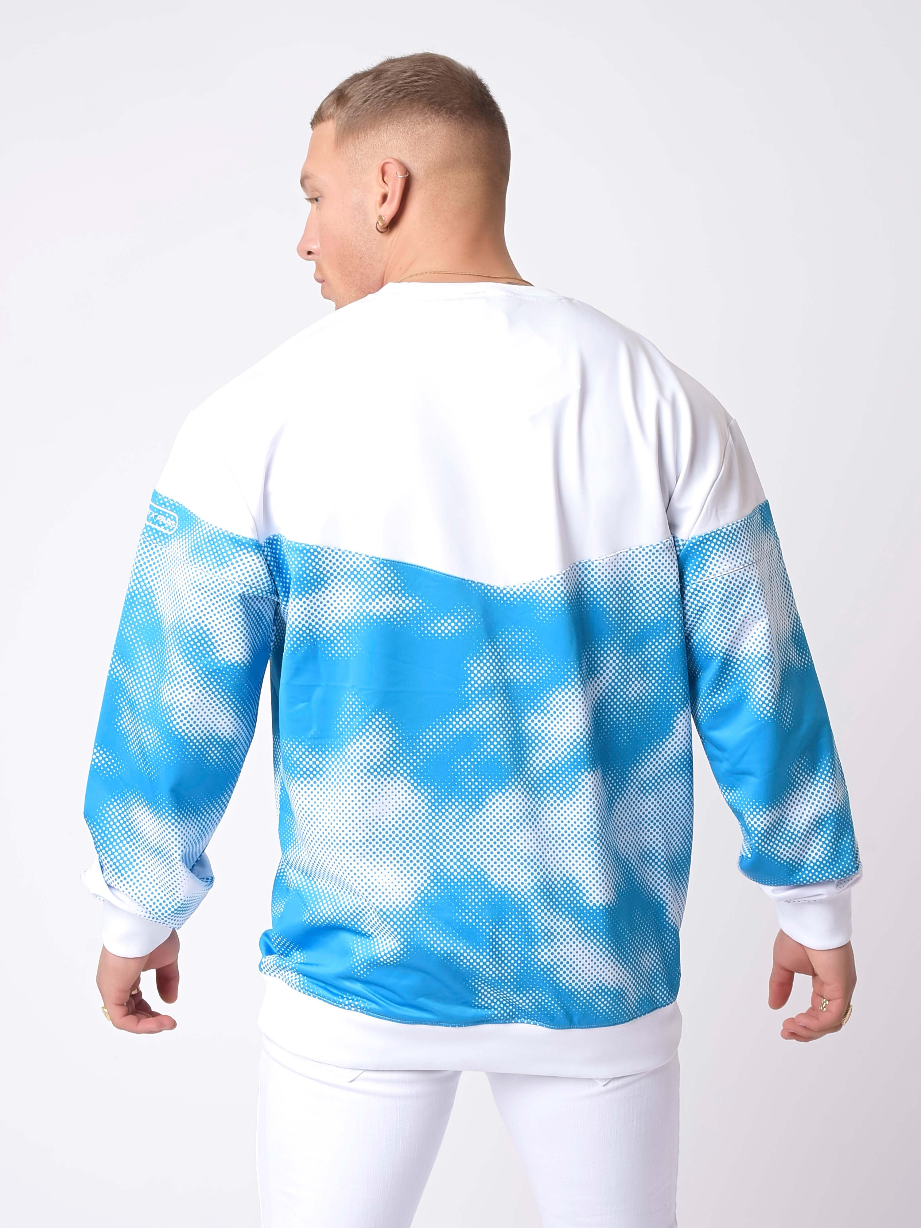 Round neck sweatshirt with cloud print-3