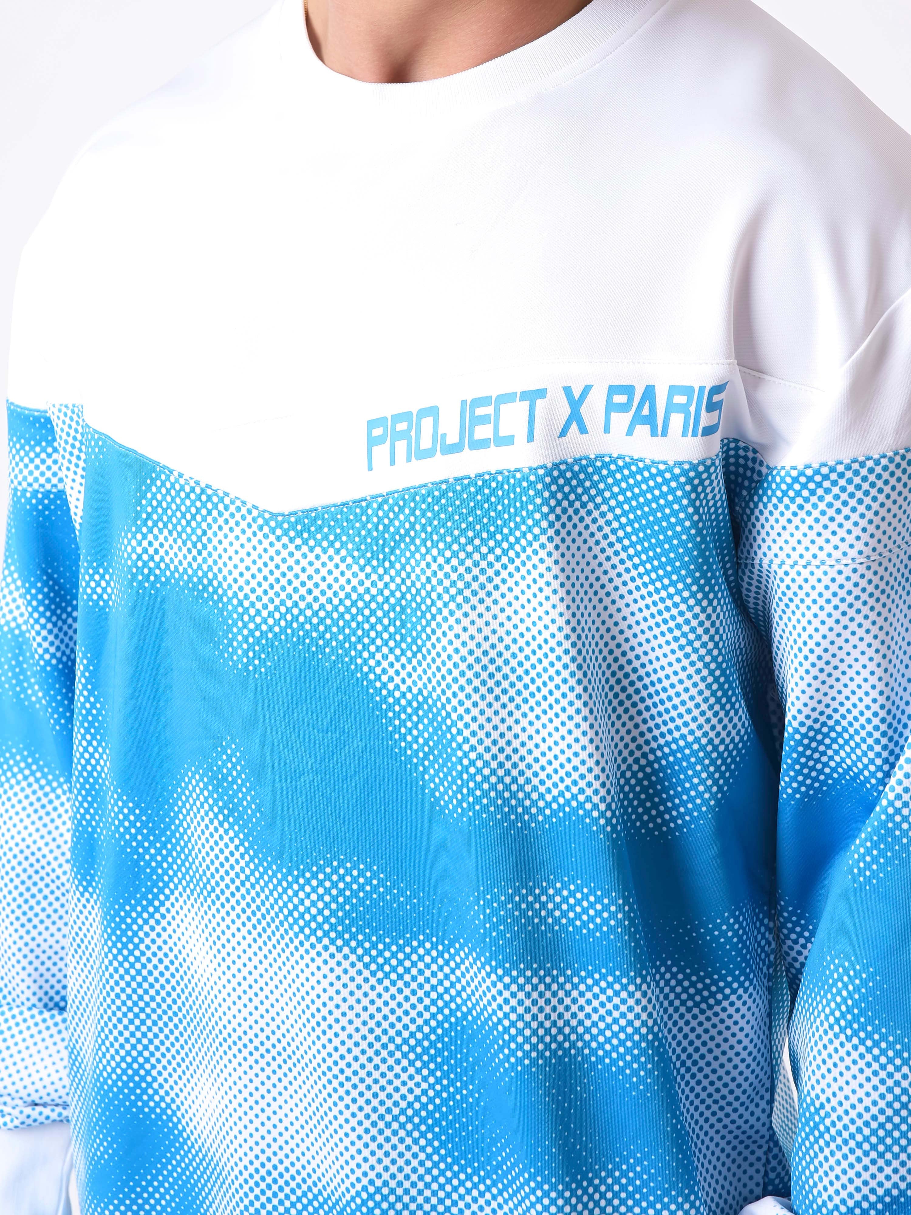 Round neck sweatshirt with cloud print-4