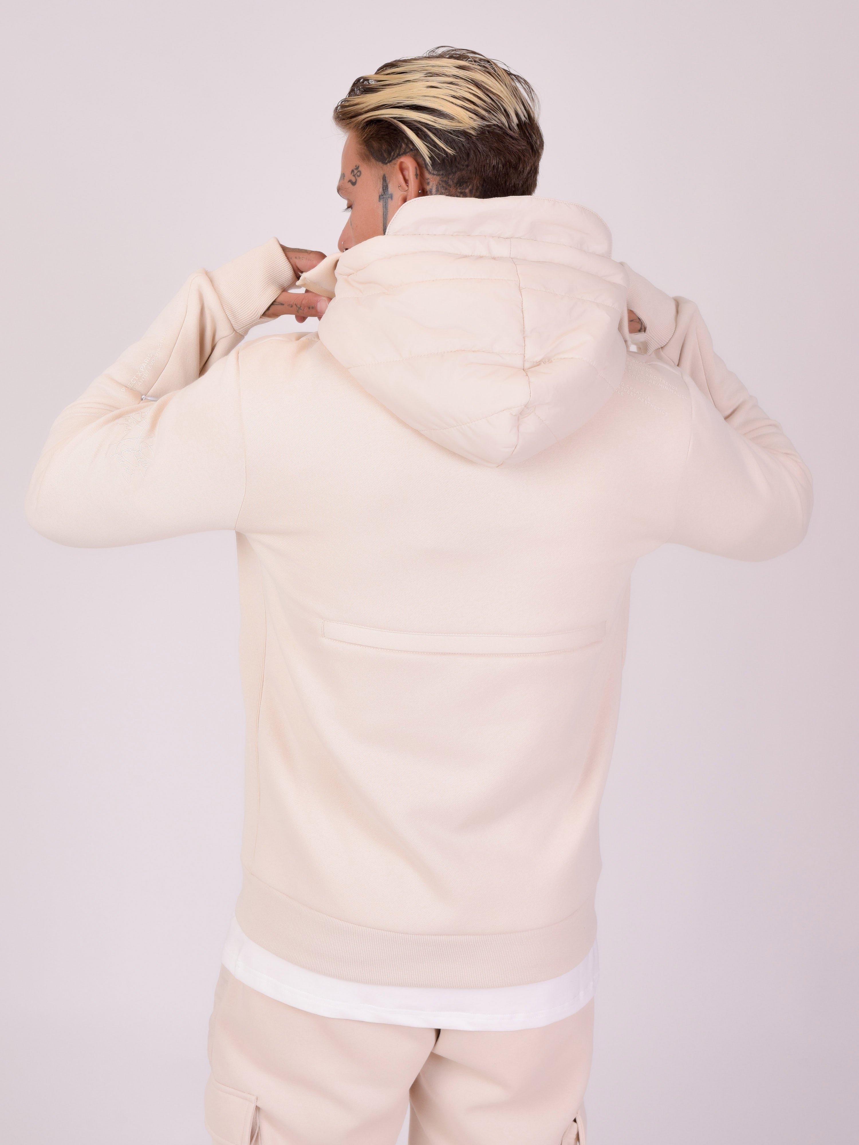 Veste à capuche bi-matière-5