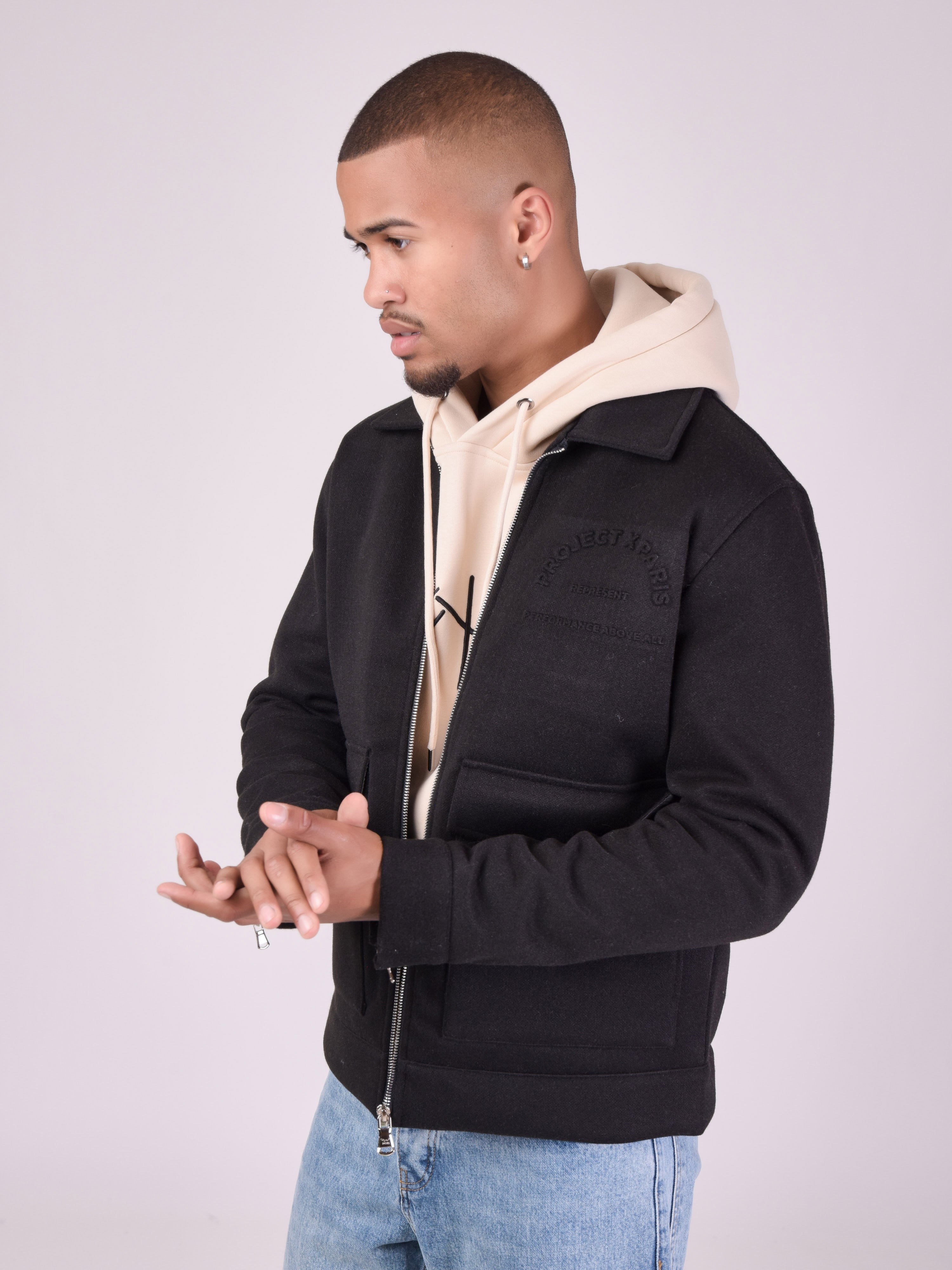 Jas met oversized zakken-3