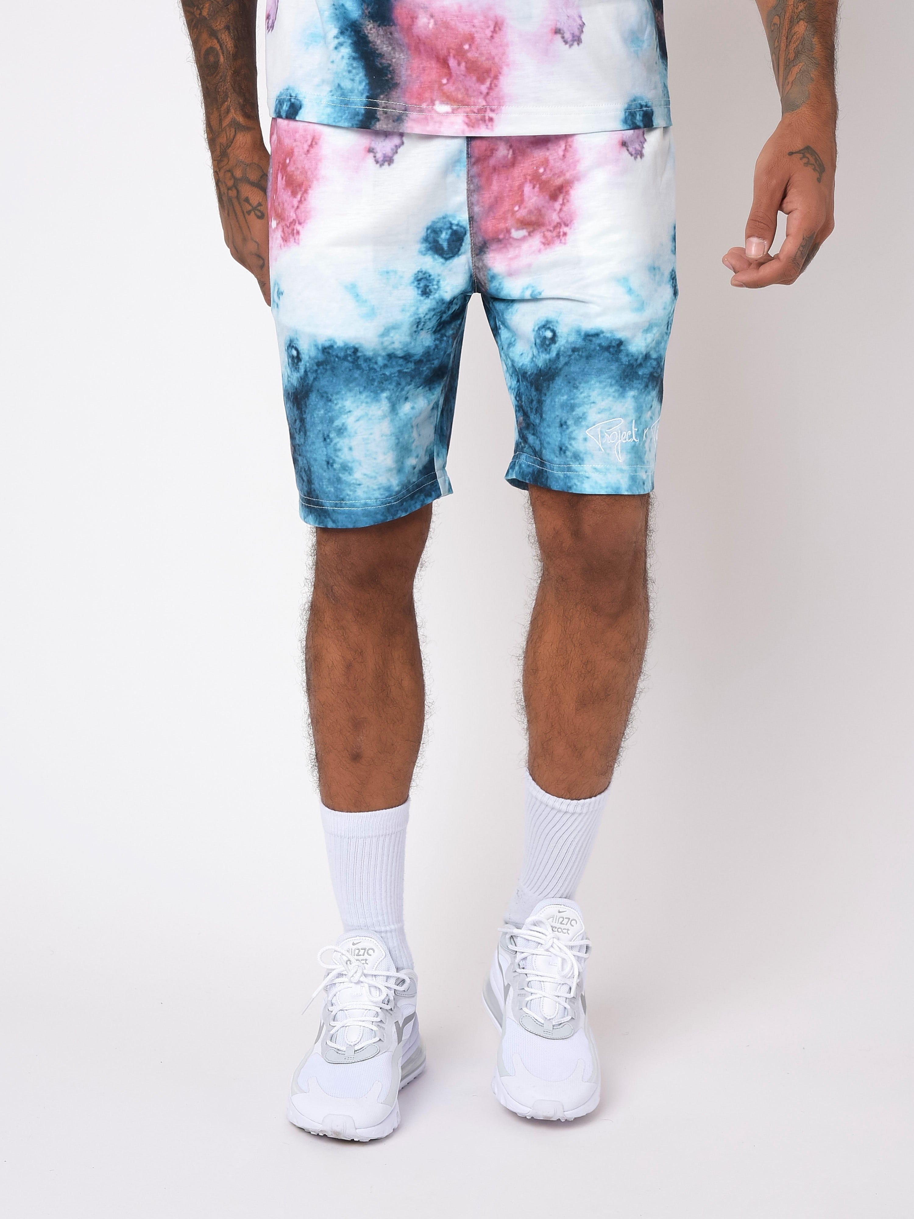 Short tie & dye com bordado do logo basic-3