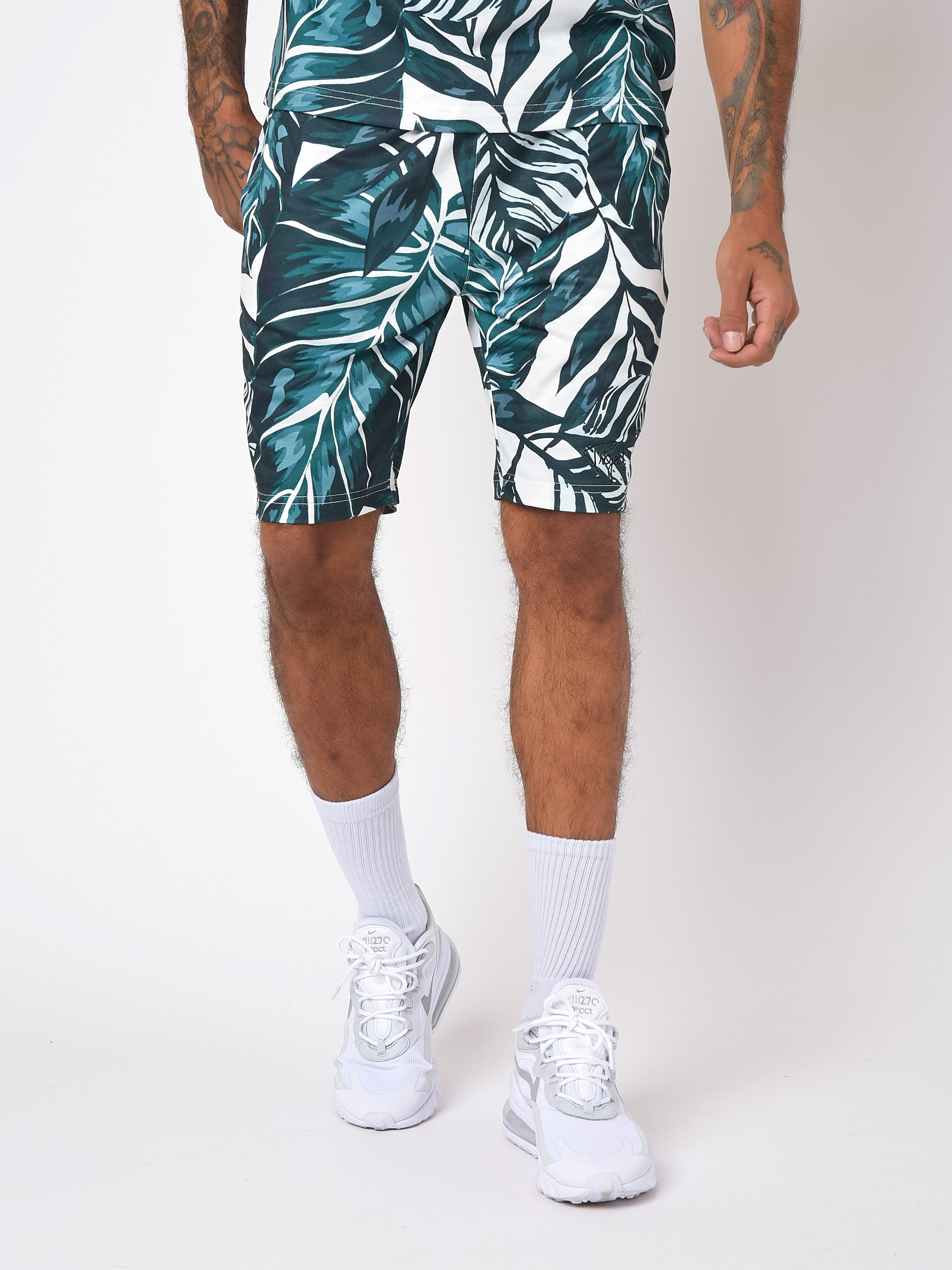 Short motif feuille exotique logo-3