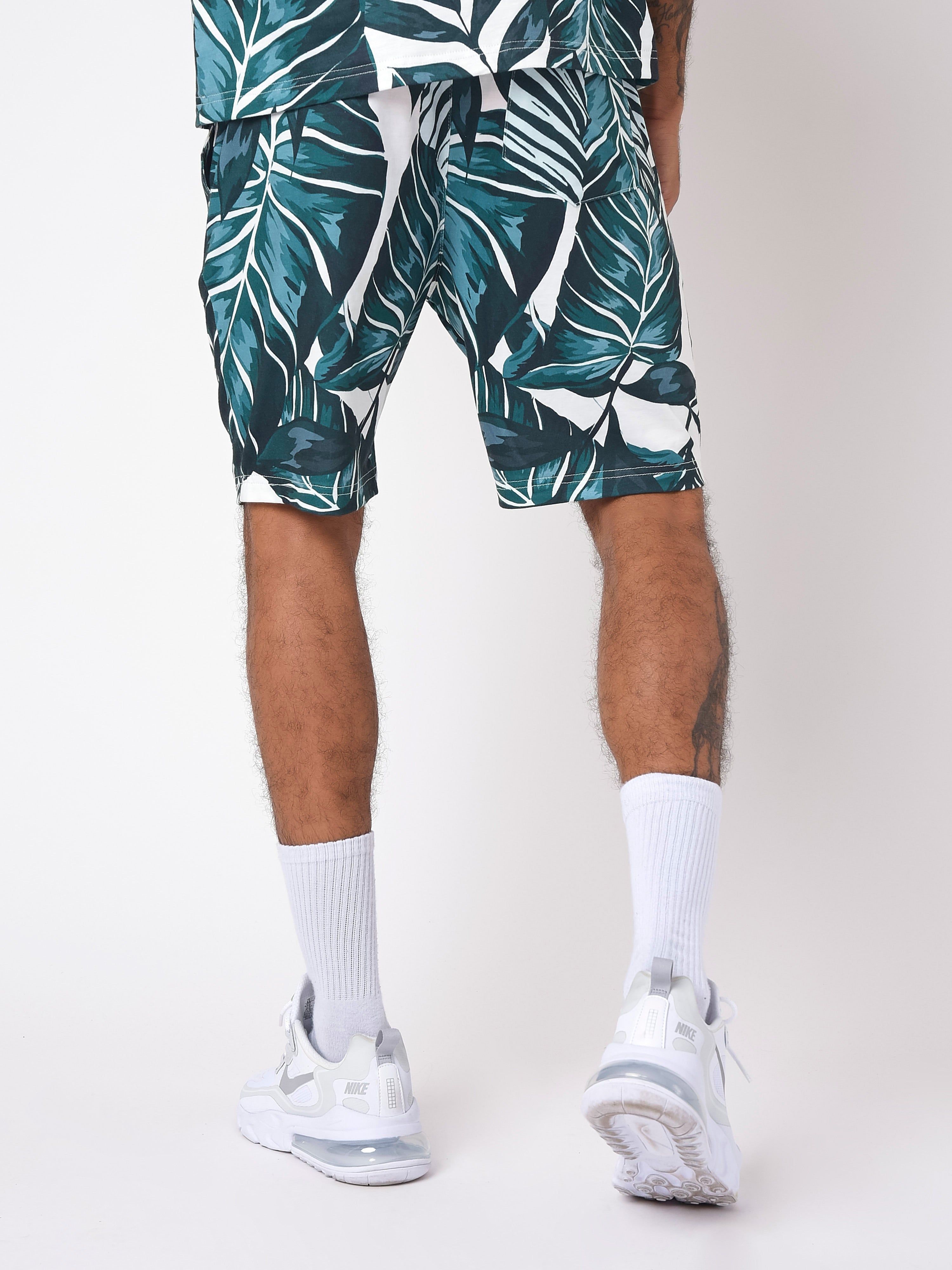 Short motif feuille exotique logo-4