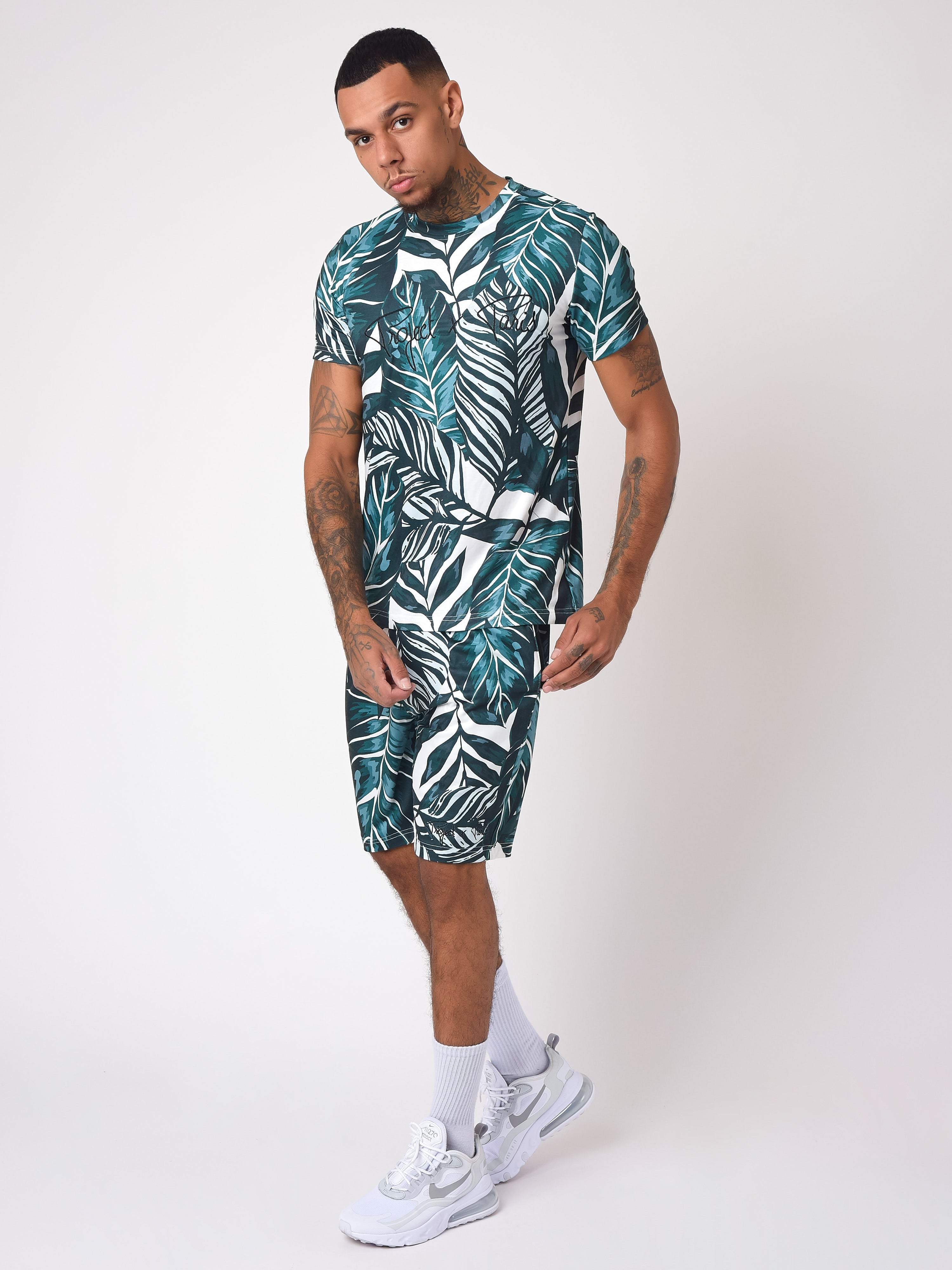 Short motif feuille exotique logo-2