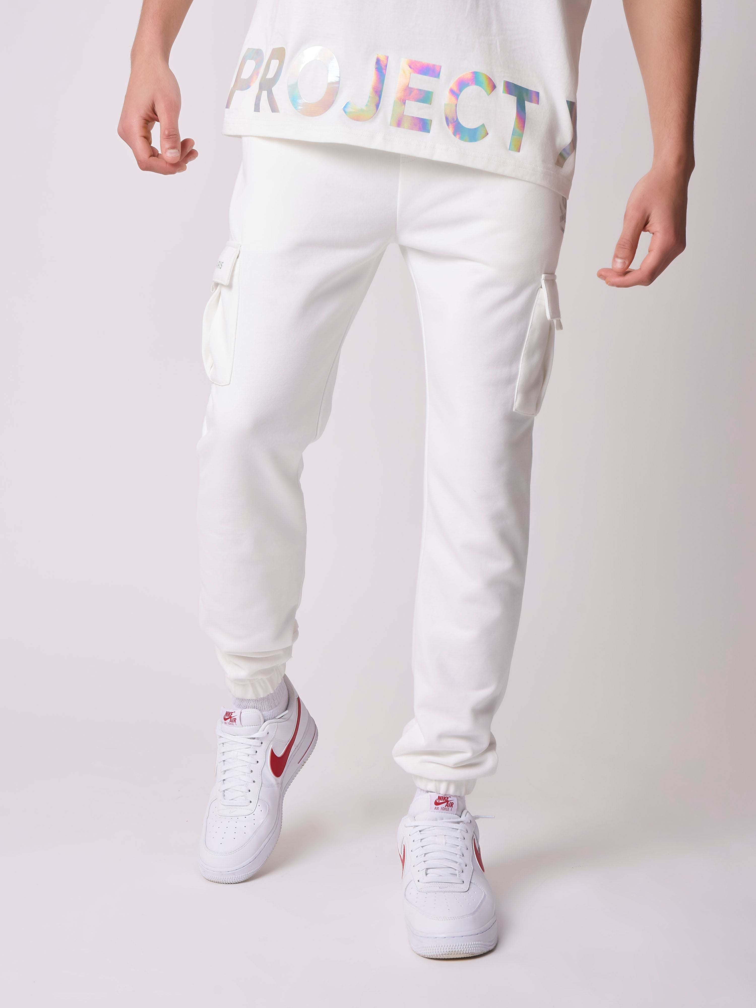 Jogginghose mit irisierendem Schriftzug-1
