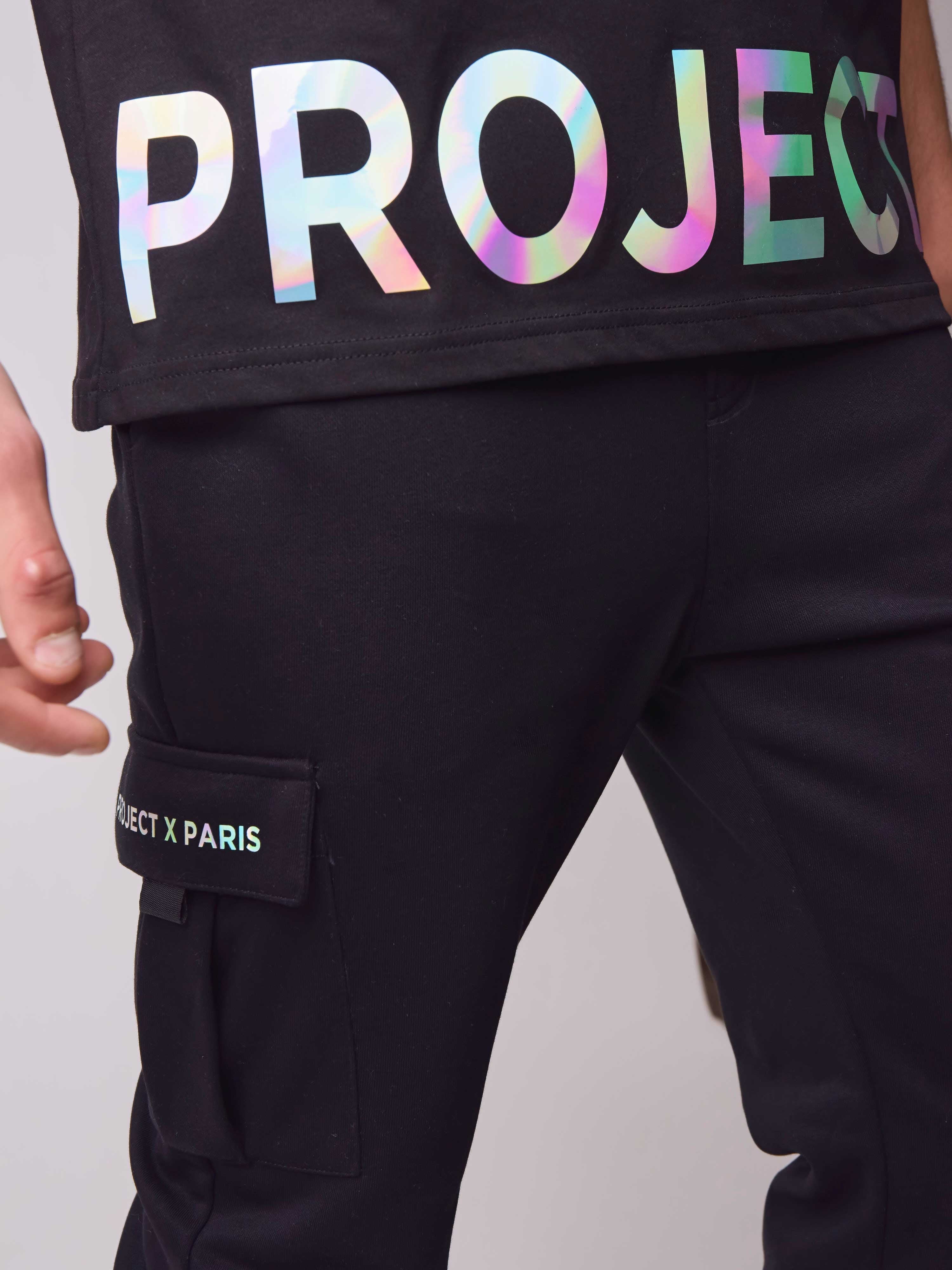 Jogginghose mit irisierendem Schriftzug-5