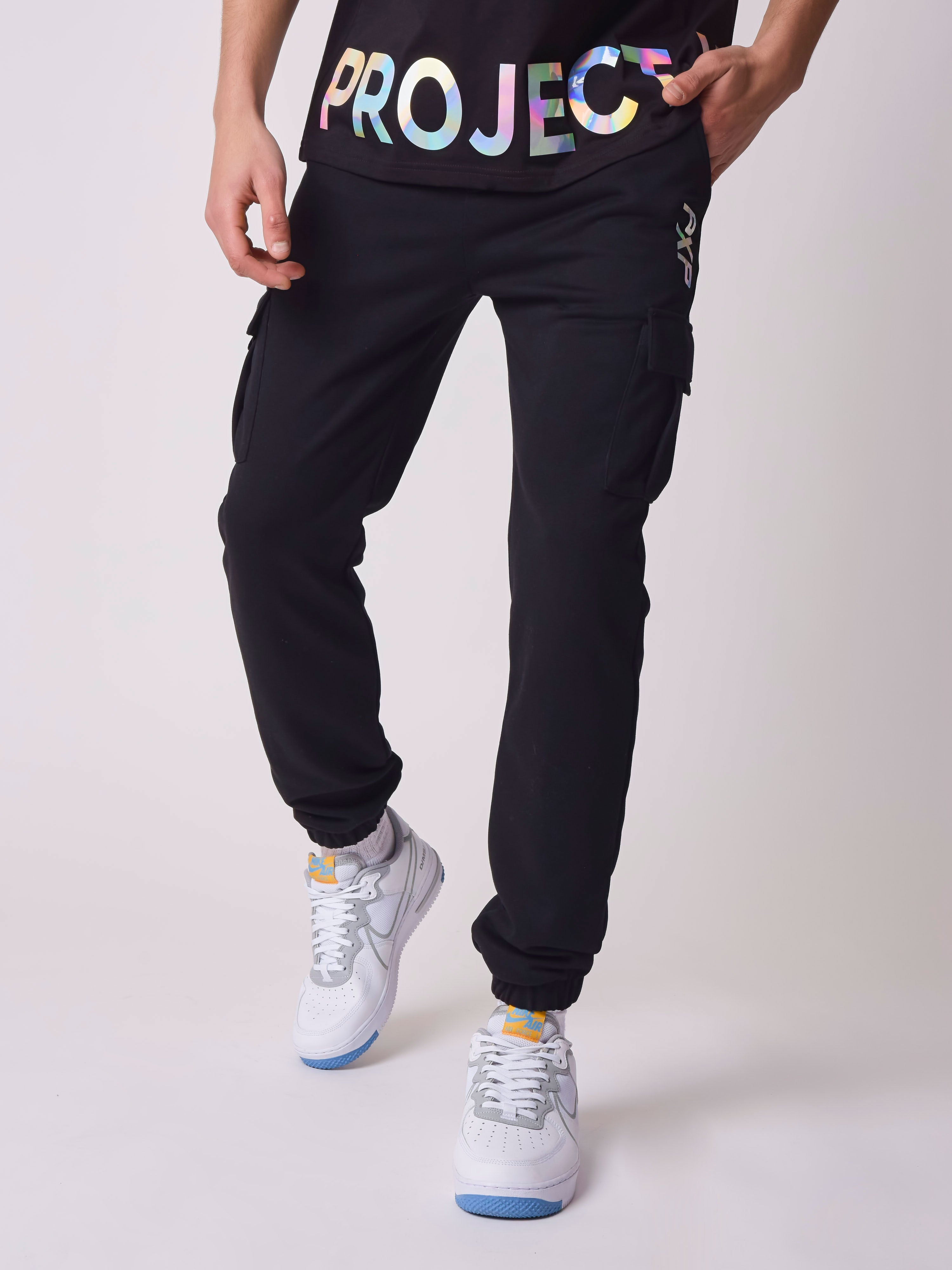 Jogginghose mit irisierendem Schriftzug-3