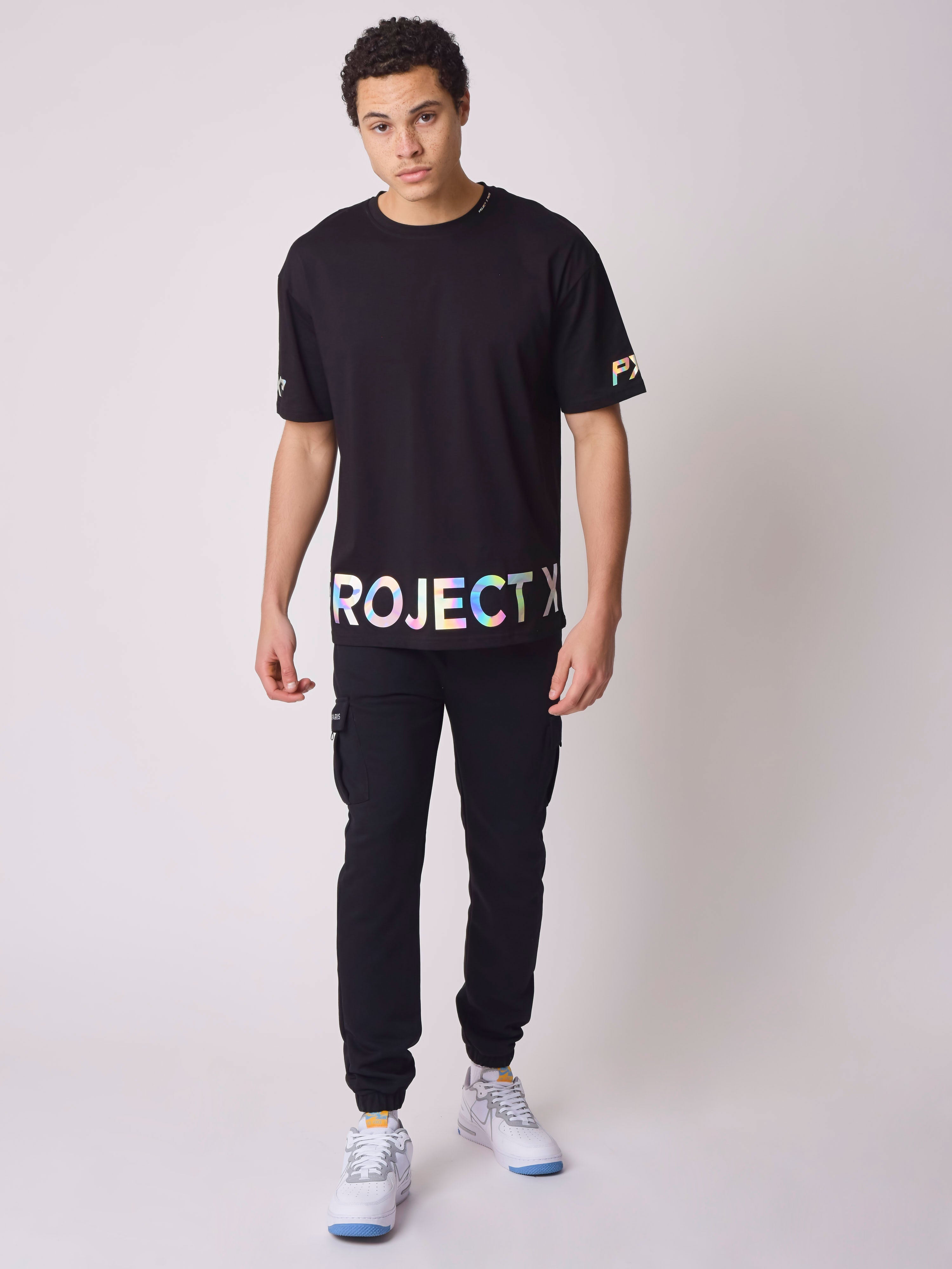 Jogginghose mit irisierendem Schriftzug-2