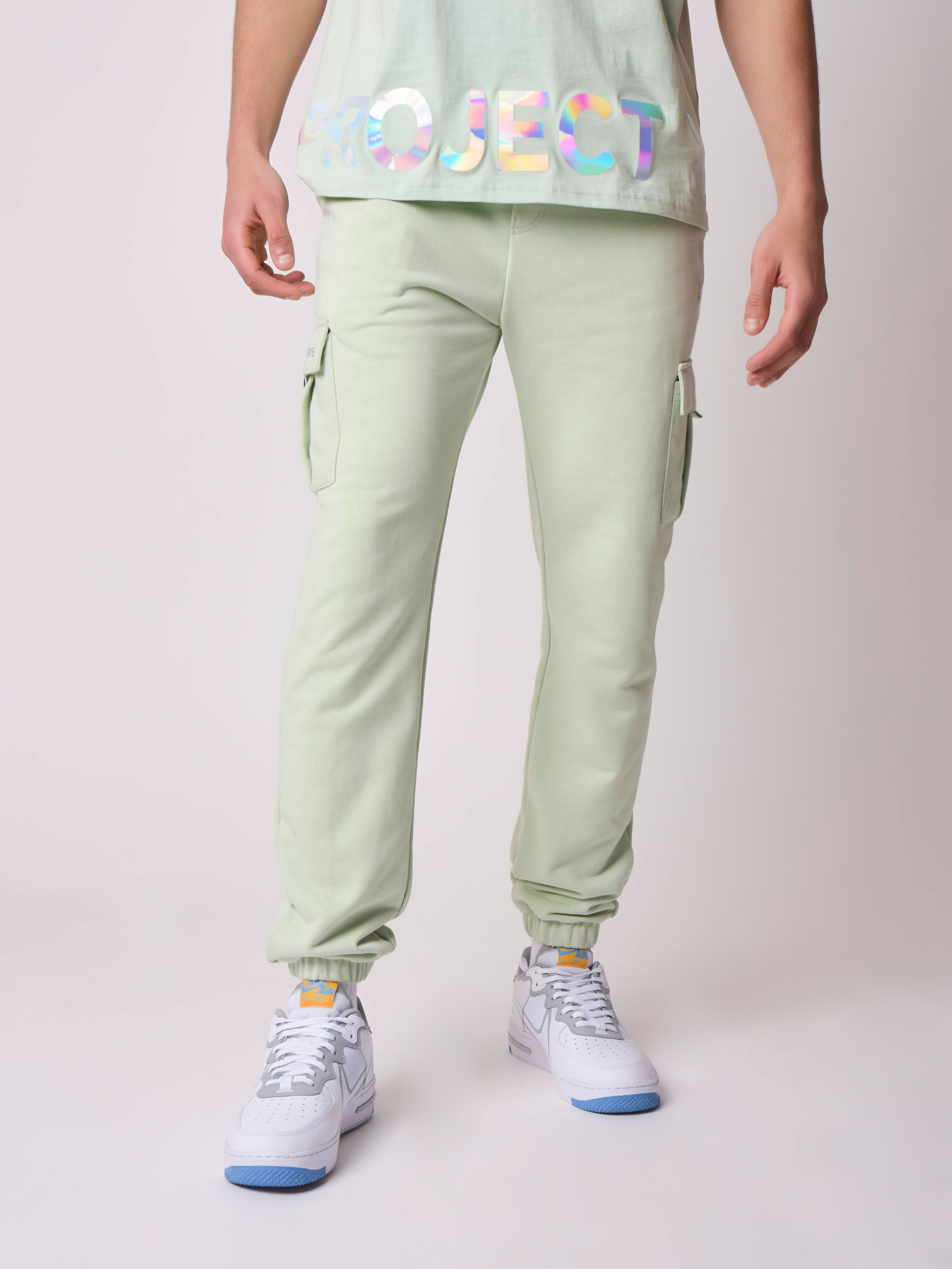 Jogginghose mit irisierendem Schriftzug-3