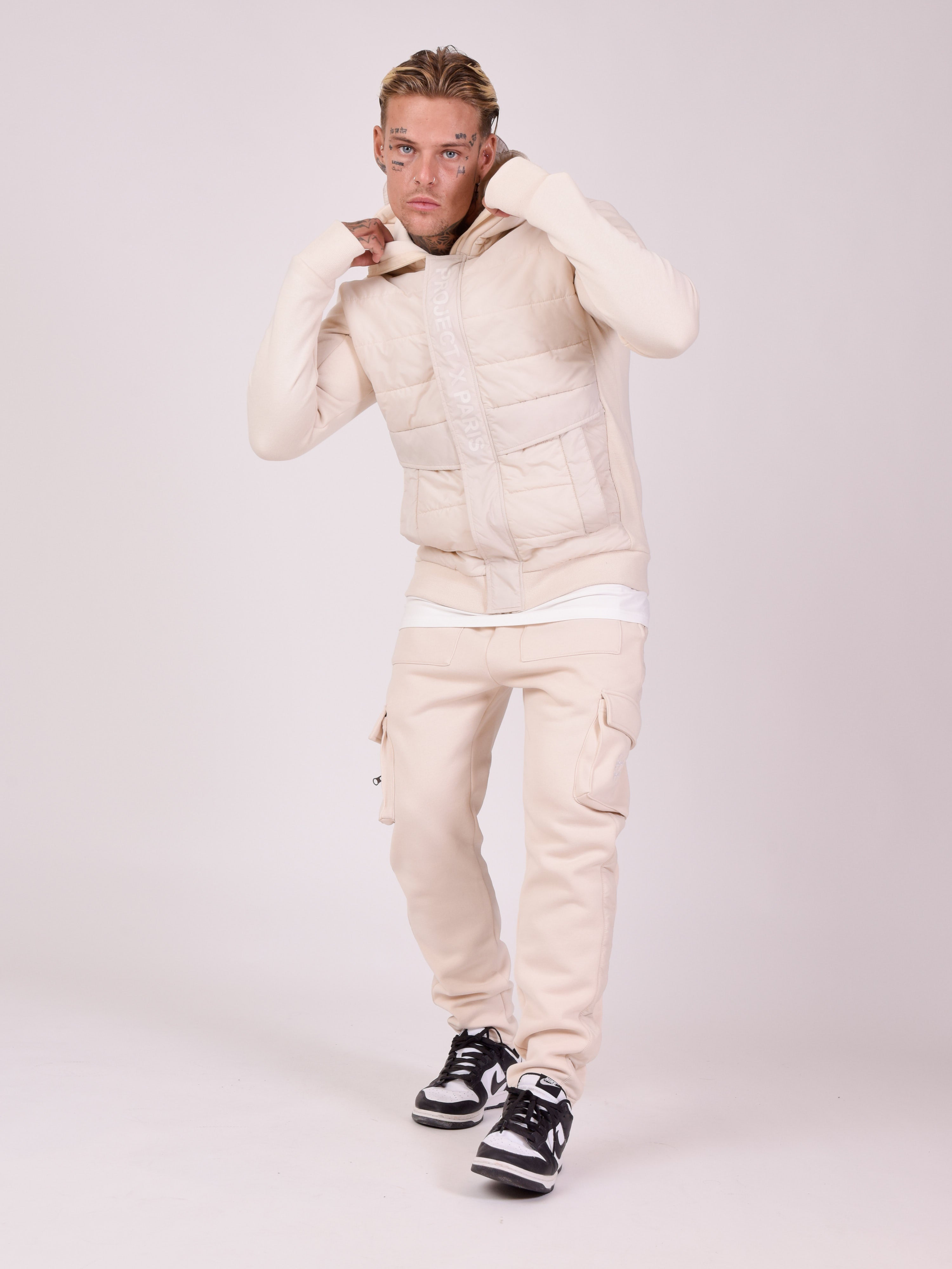Loose fleece cargo pants-1
