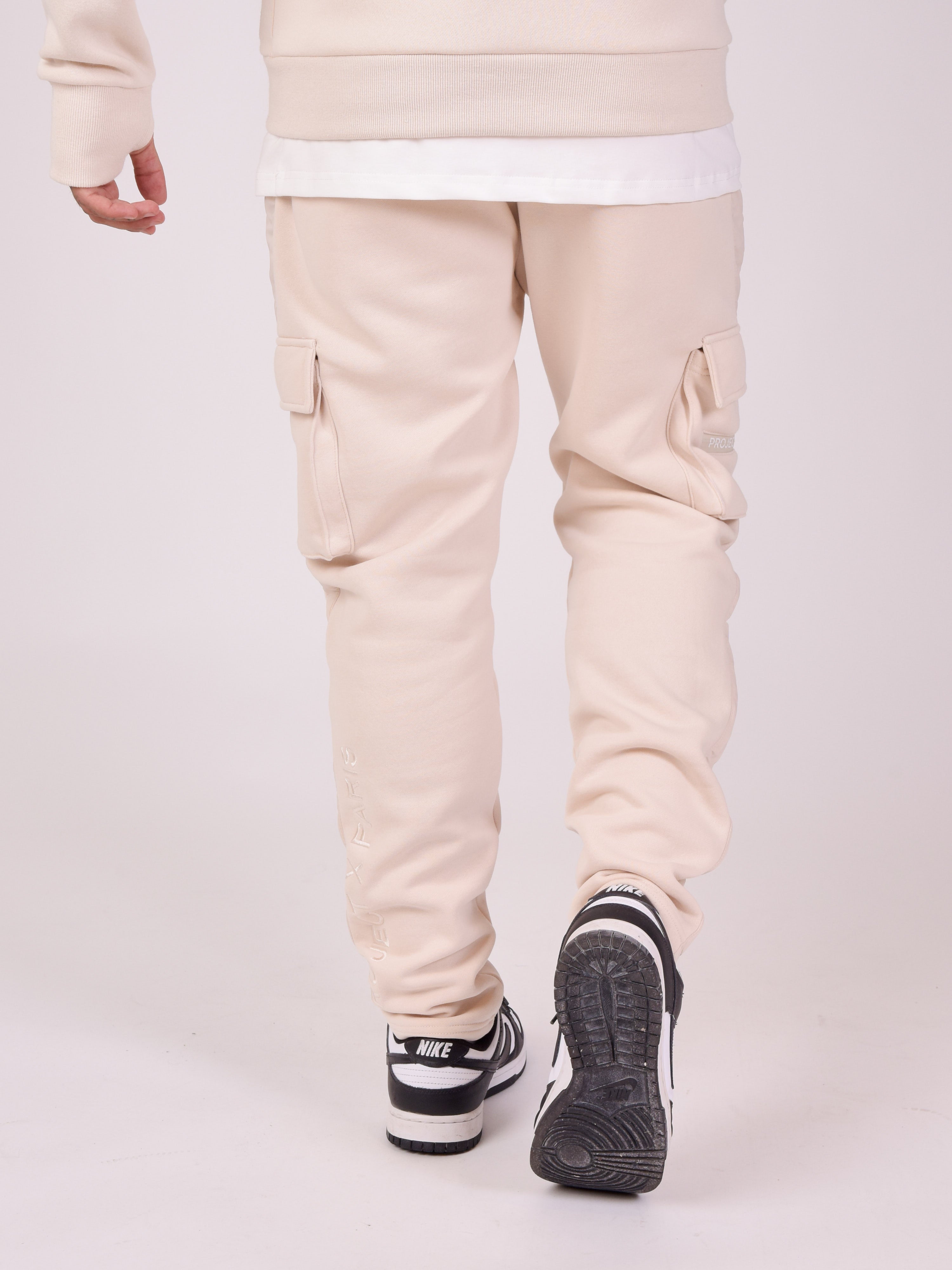 Loose fleece cargo pants-5