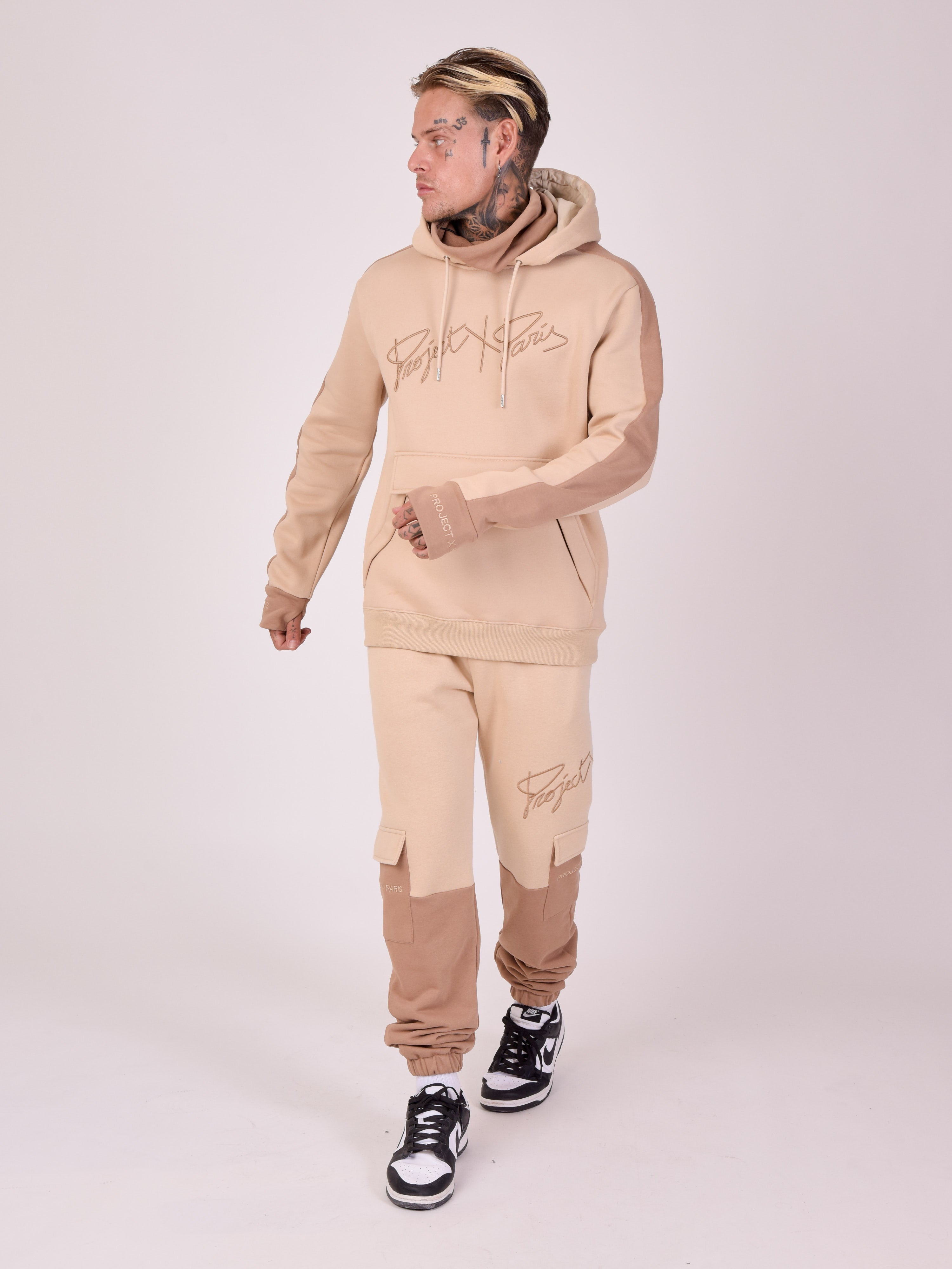 Pantaloni jogging bicolore-1