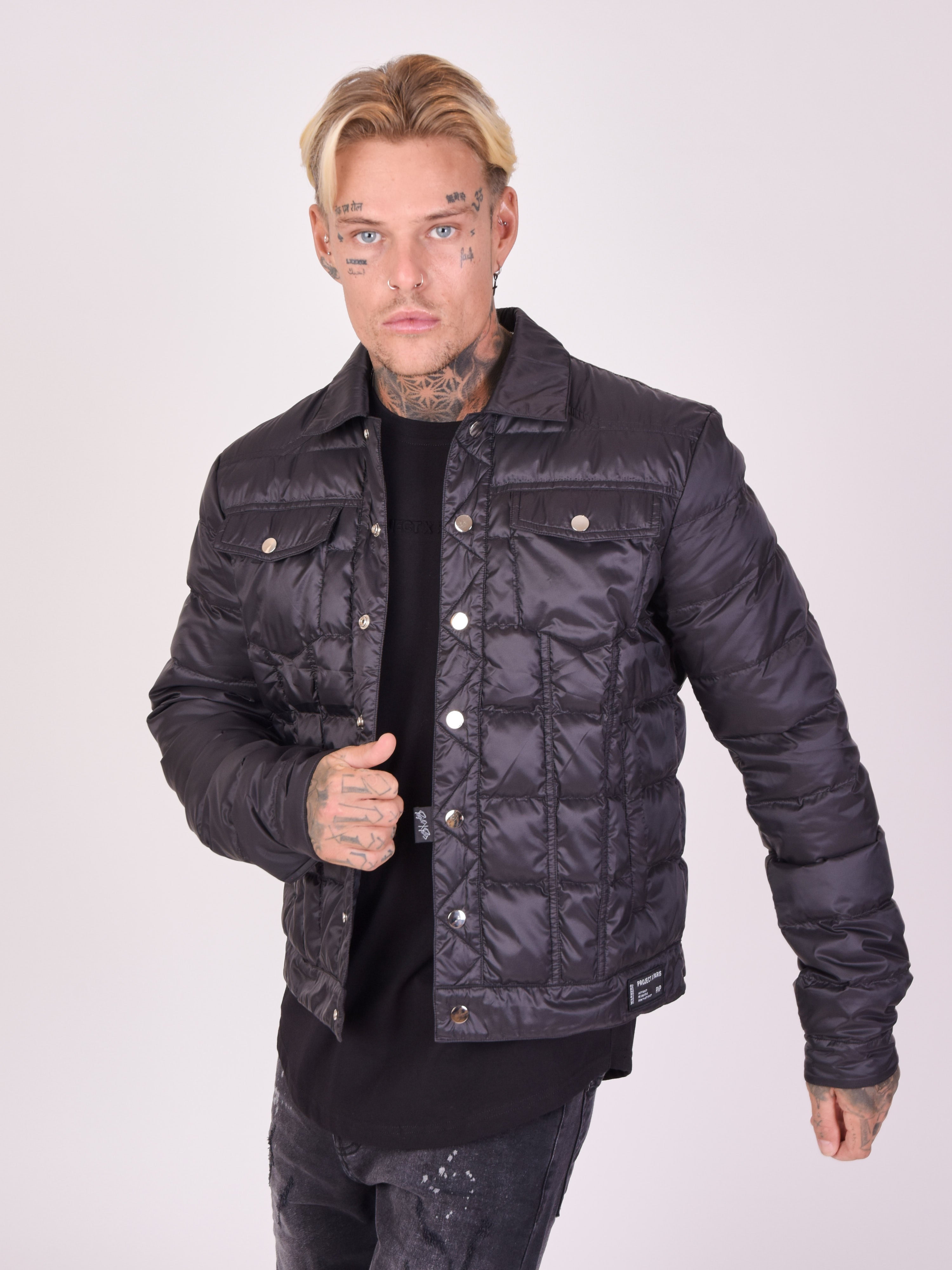 Quiltet bikerjakke-4