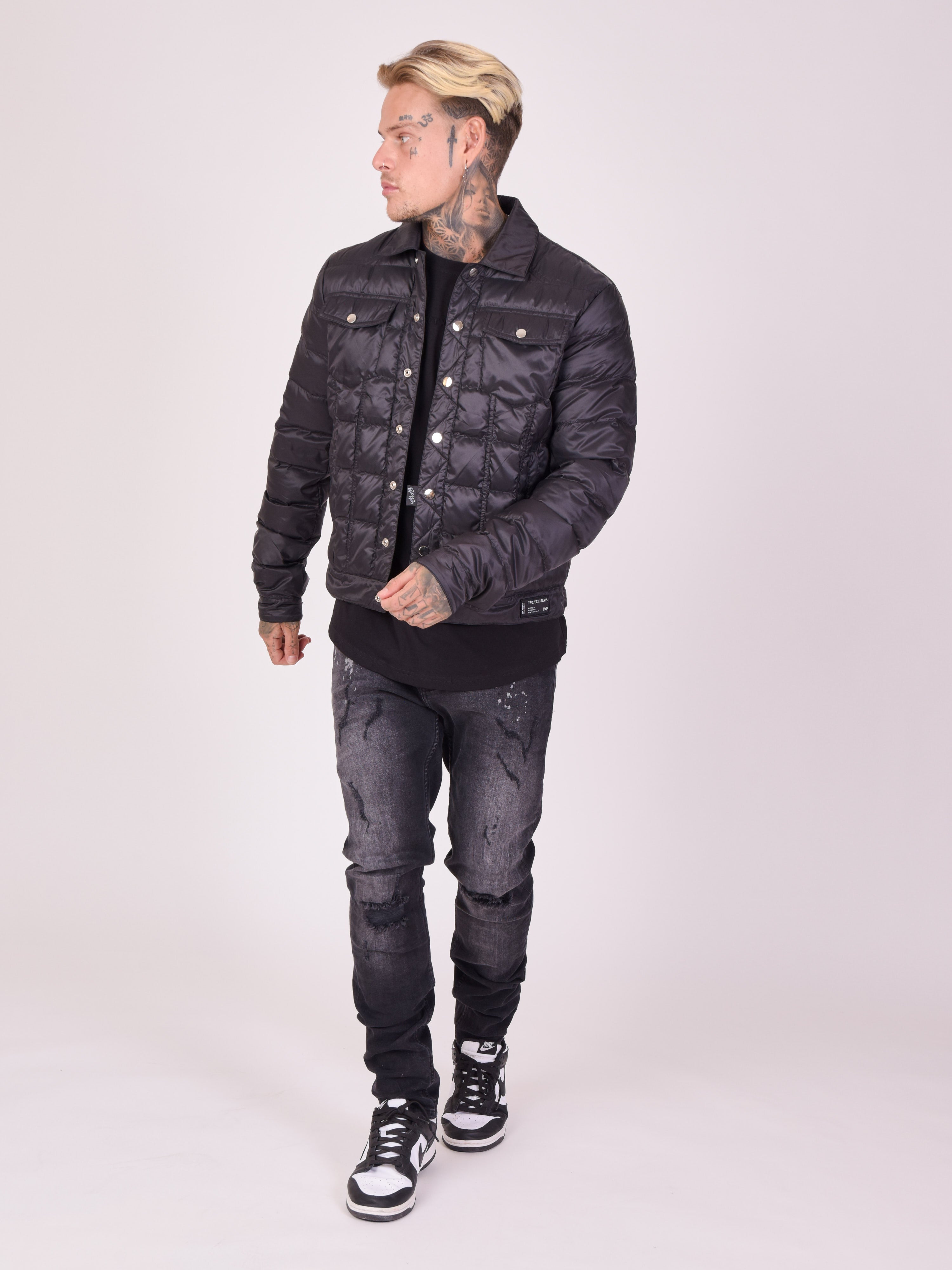 Quiltet bikerjakke-2
