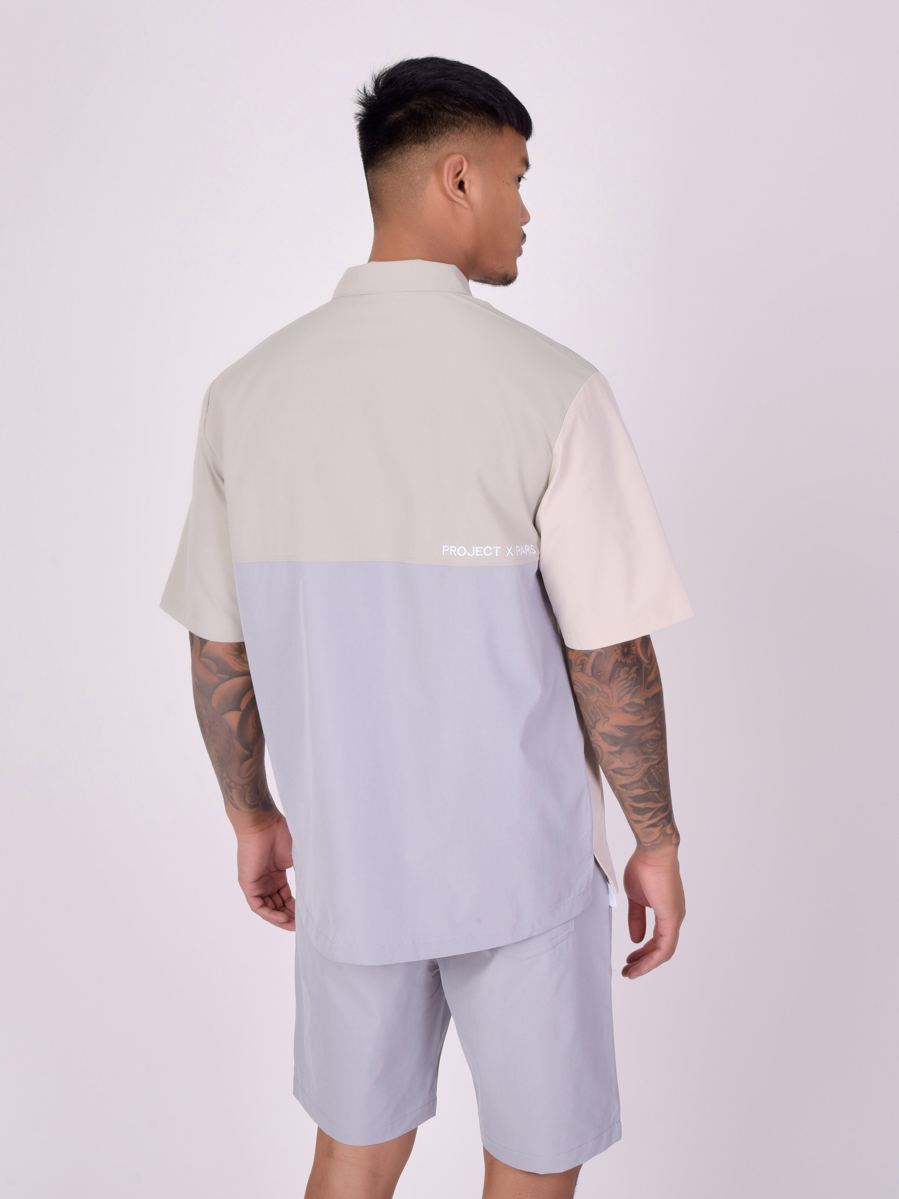 Chemise à blocs de couleurs-5