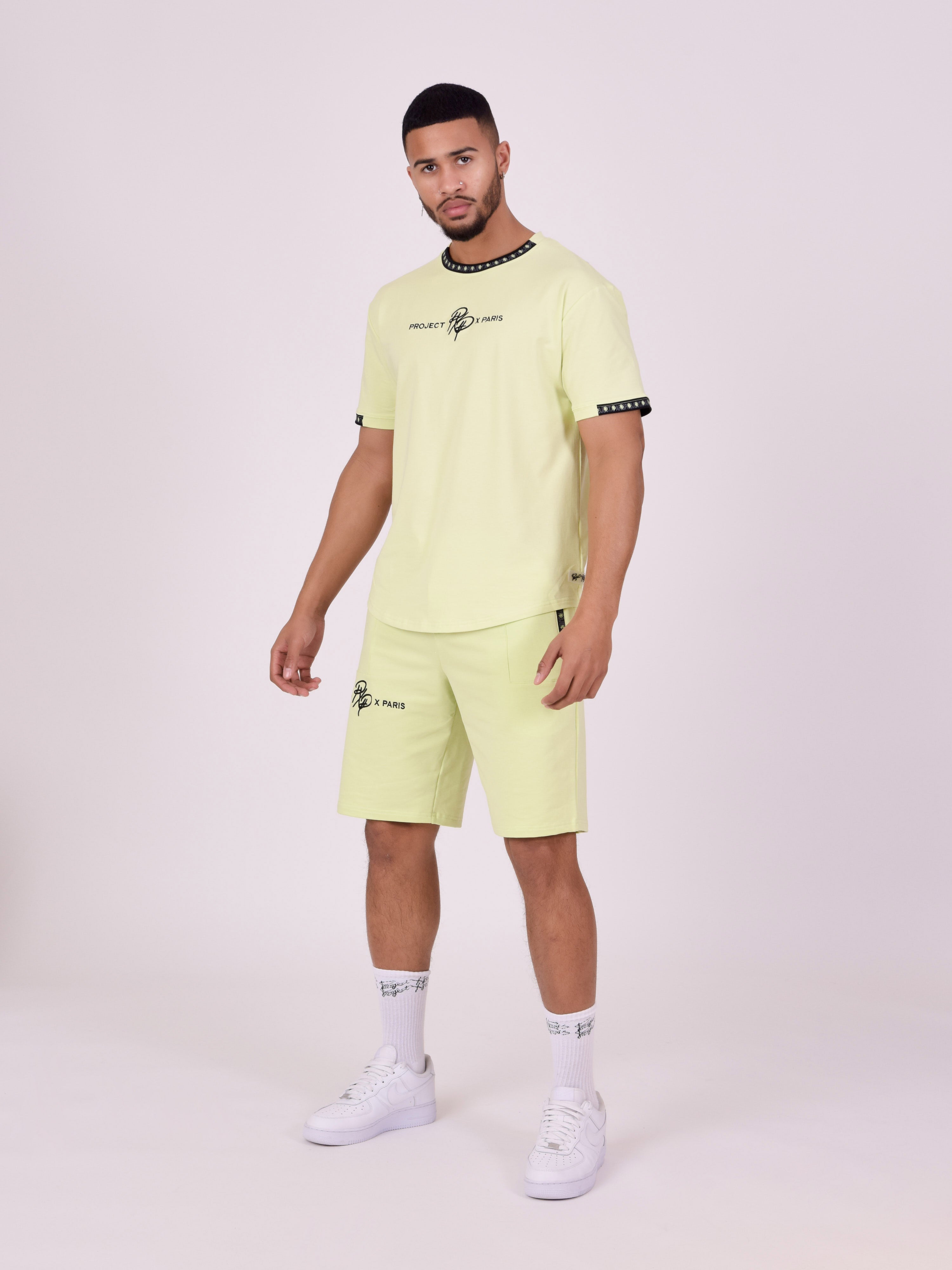Tricou simplu cu bandă logo-3