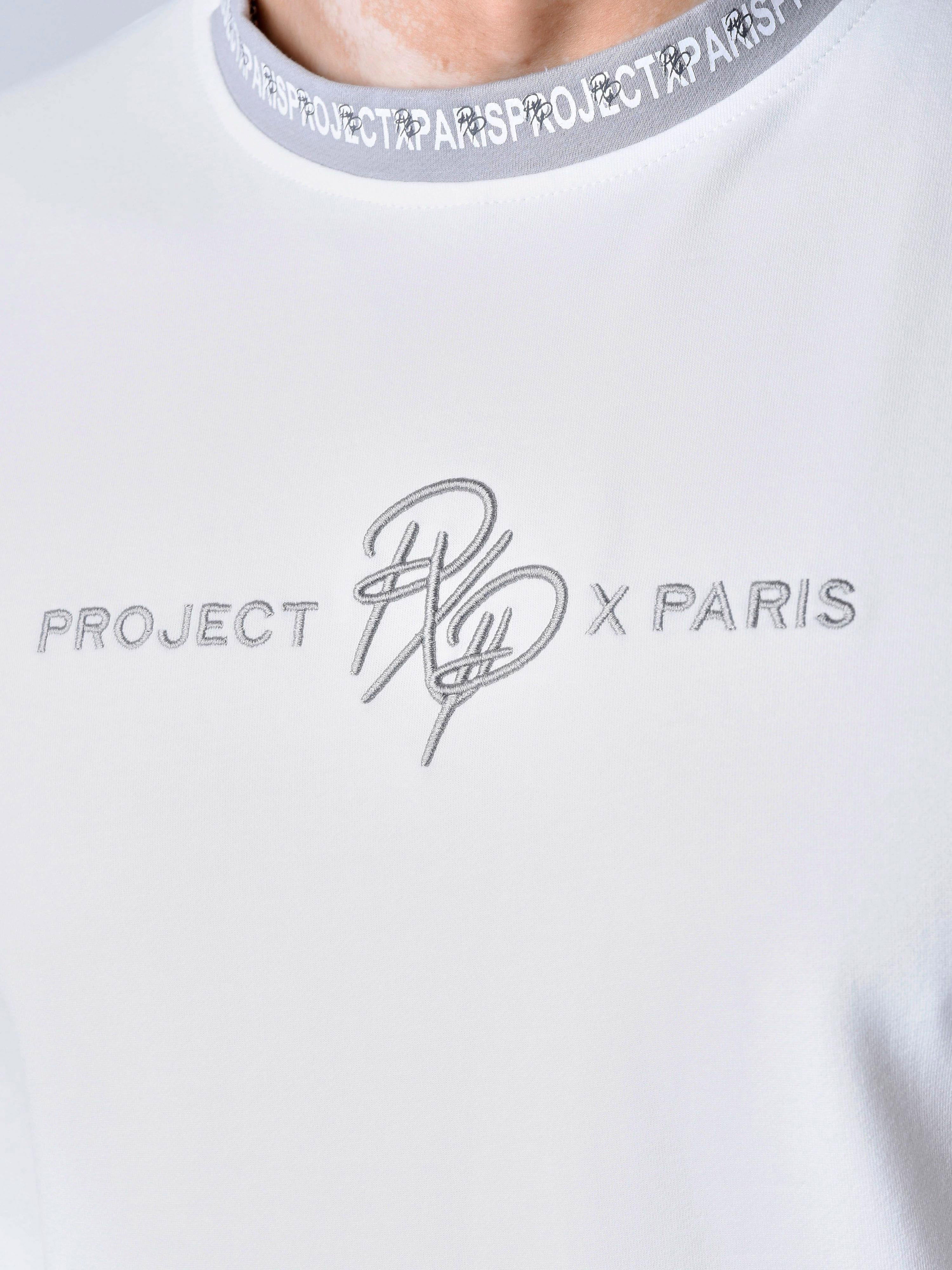 Camiseta lisa con banda logo-6