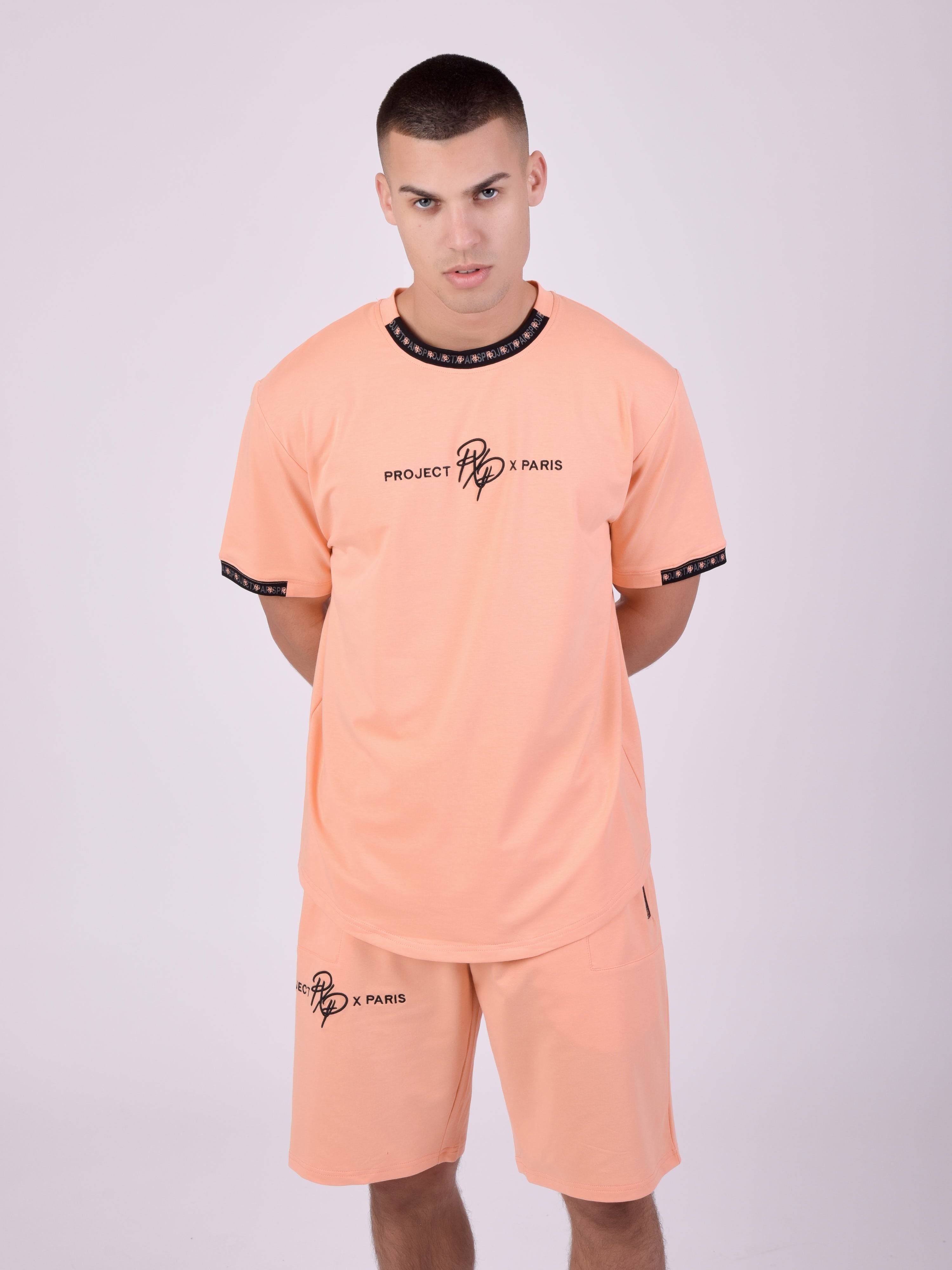 Camiseta lisa con banda logo-2
