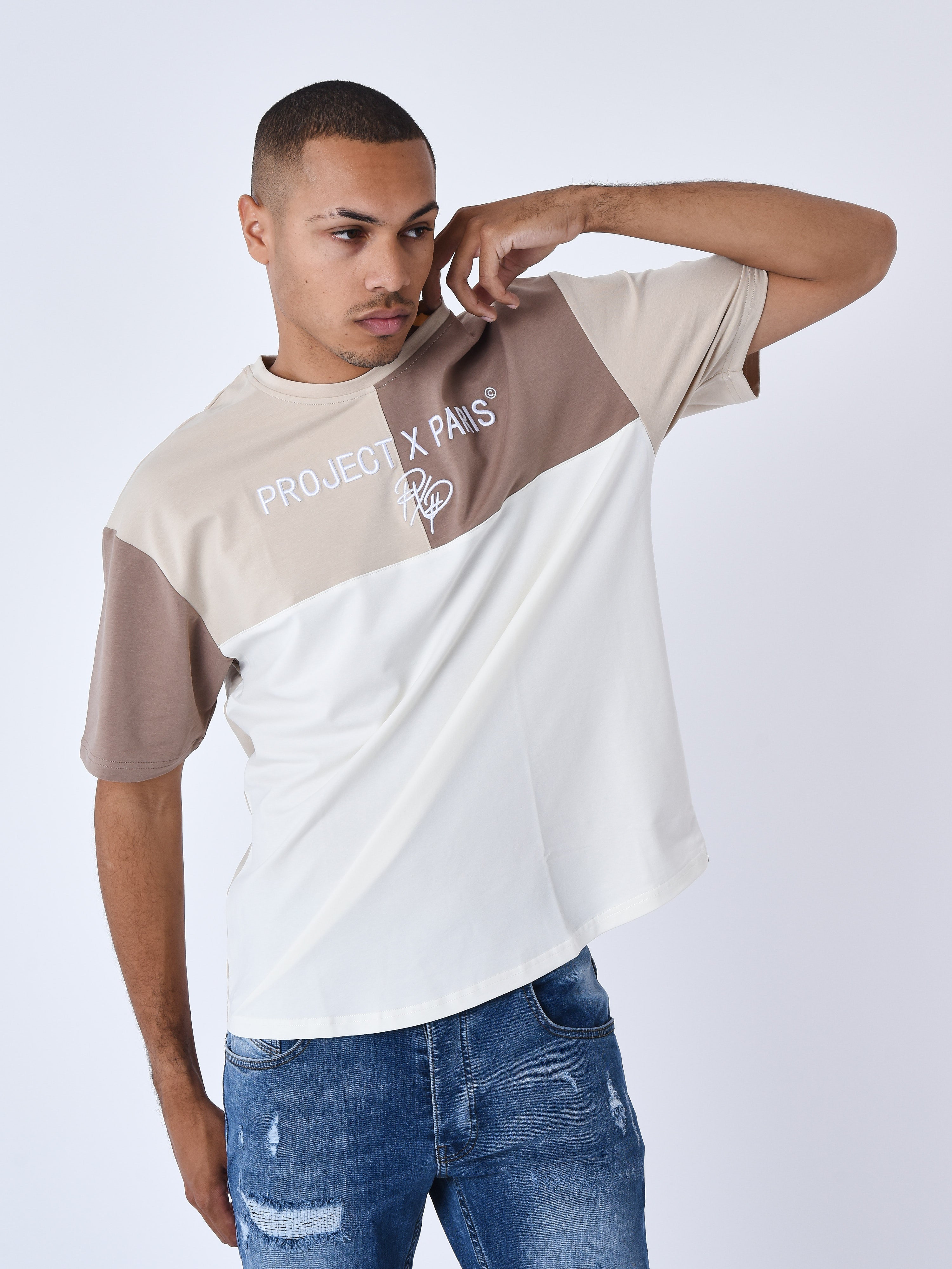 Oversized color block effect T-shirt-2