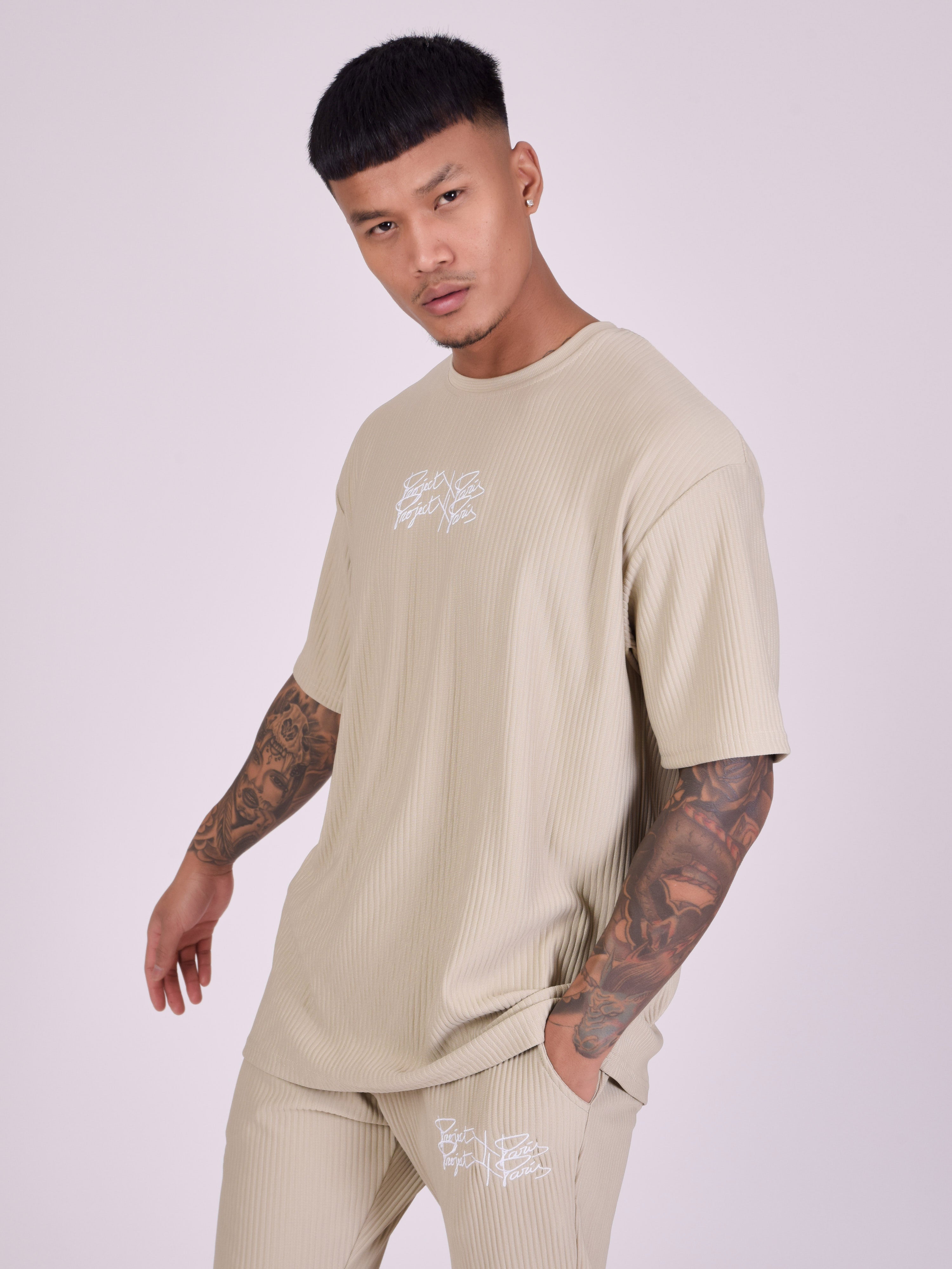 Oversized T-shirt in textured fabric-2