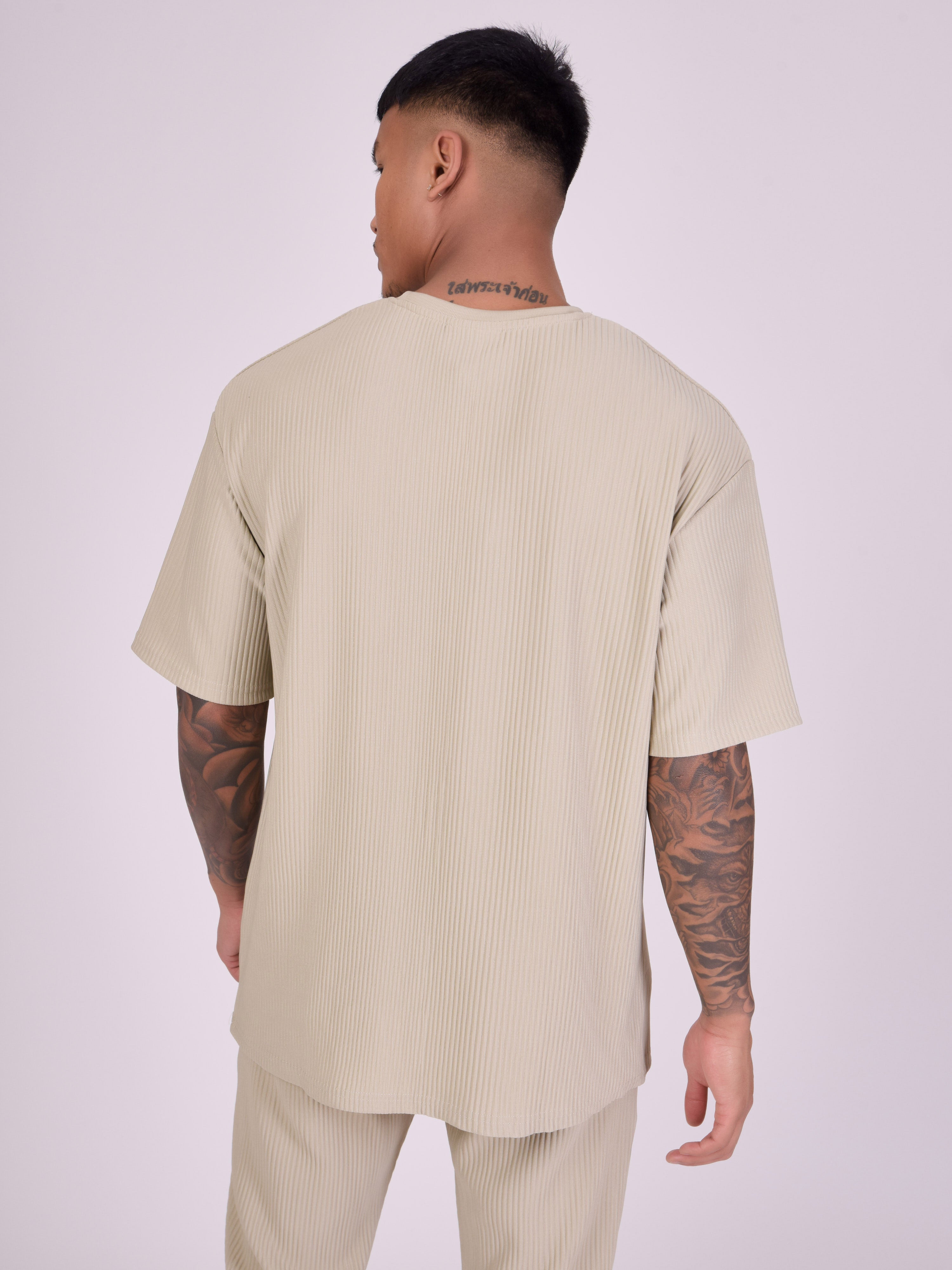 Oversized T-shirt in textured fabric-5