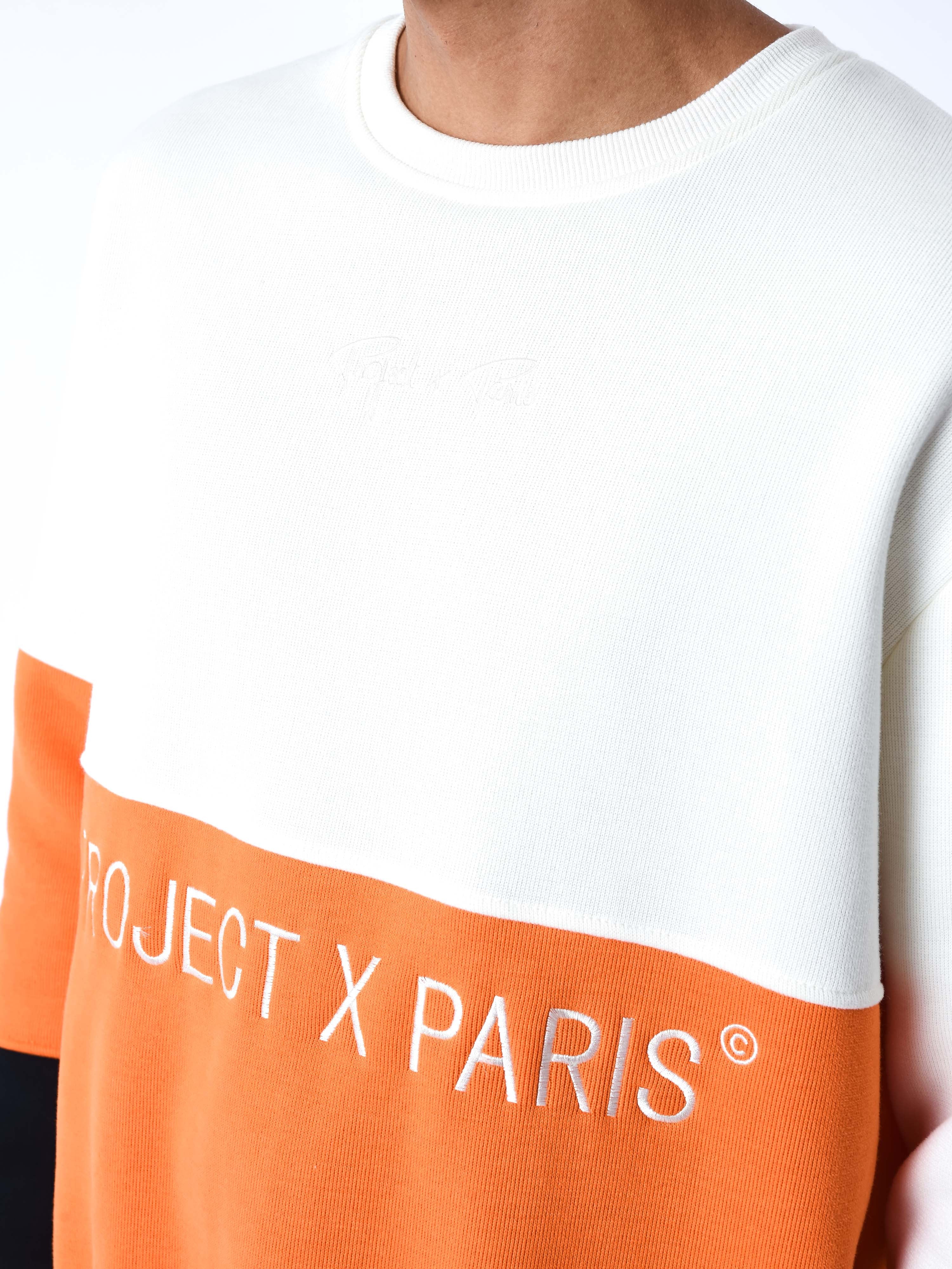 Round neck Color Block knit sweatshirt-6