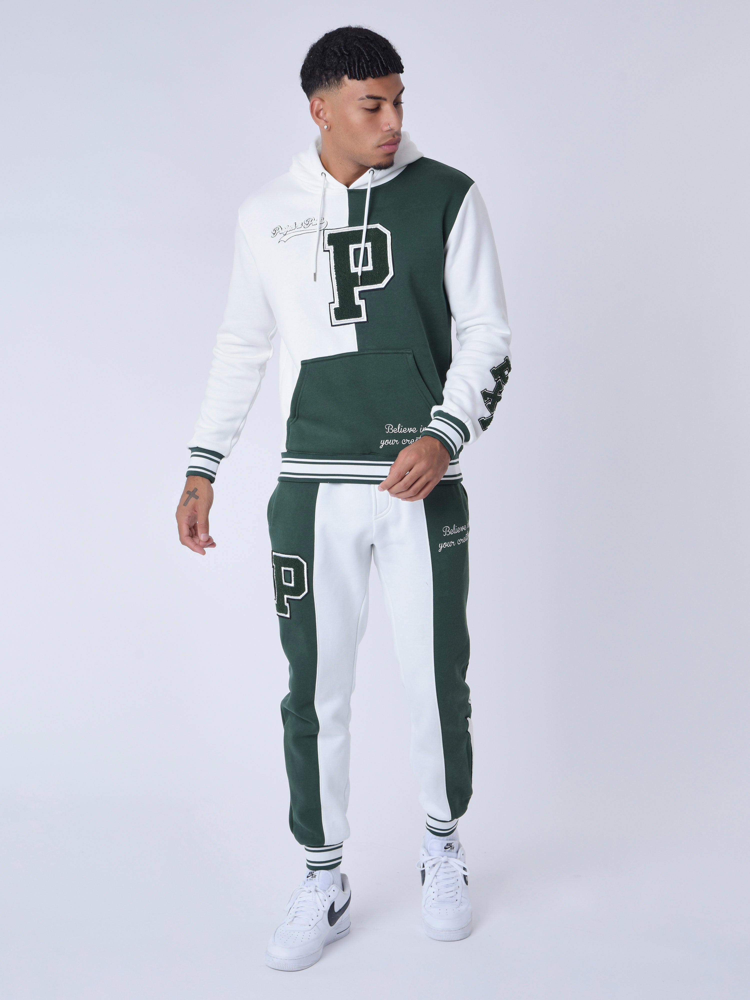 Sudadera con capucha estilo universitario con logo-2