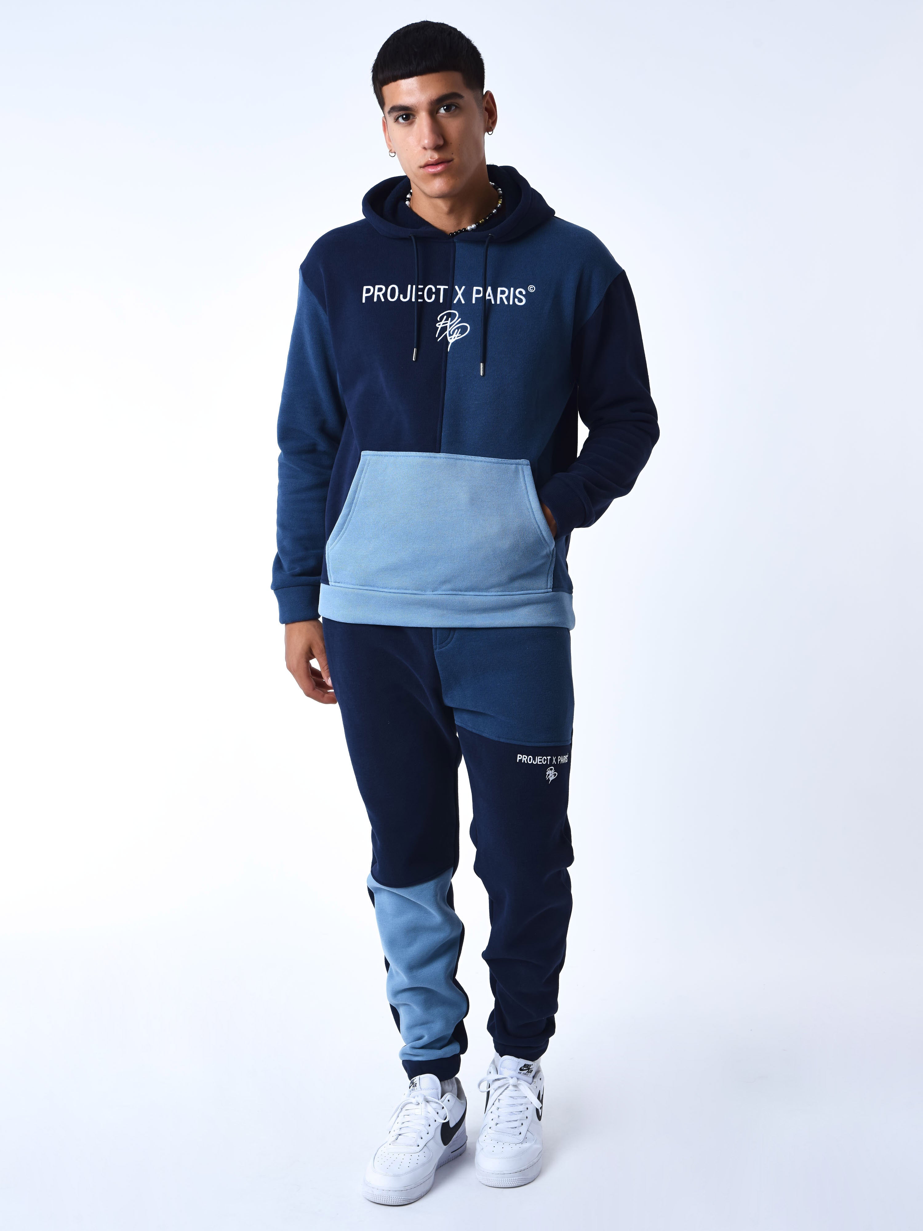 Tricolor Knit Hoodie-3