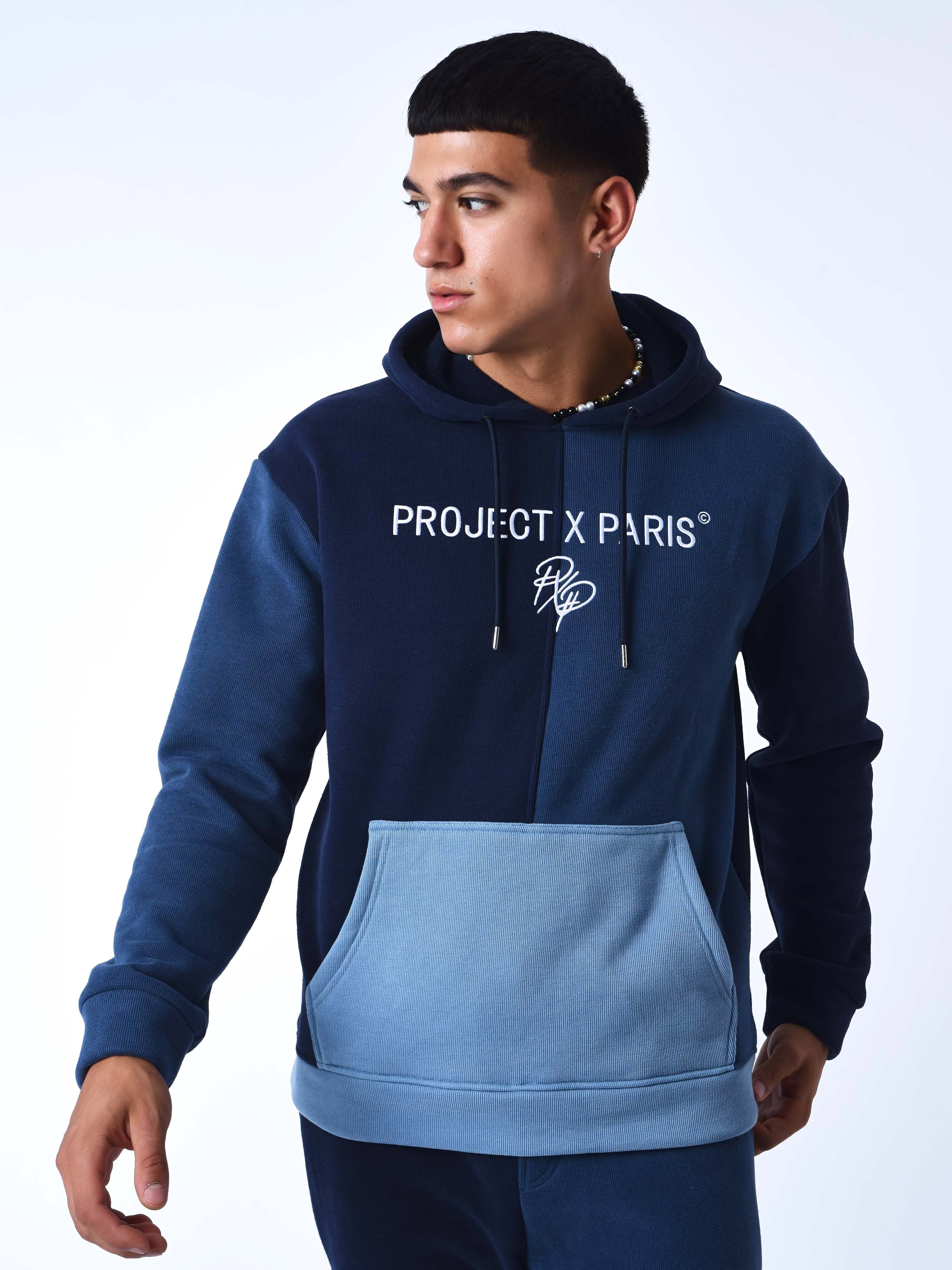 Tricolor Knit Hoodie-1