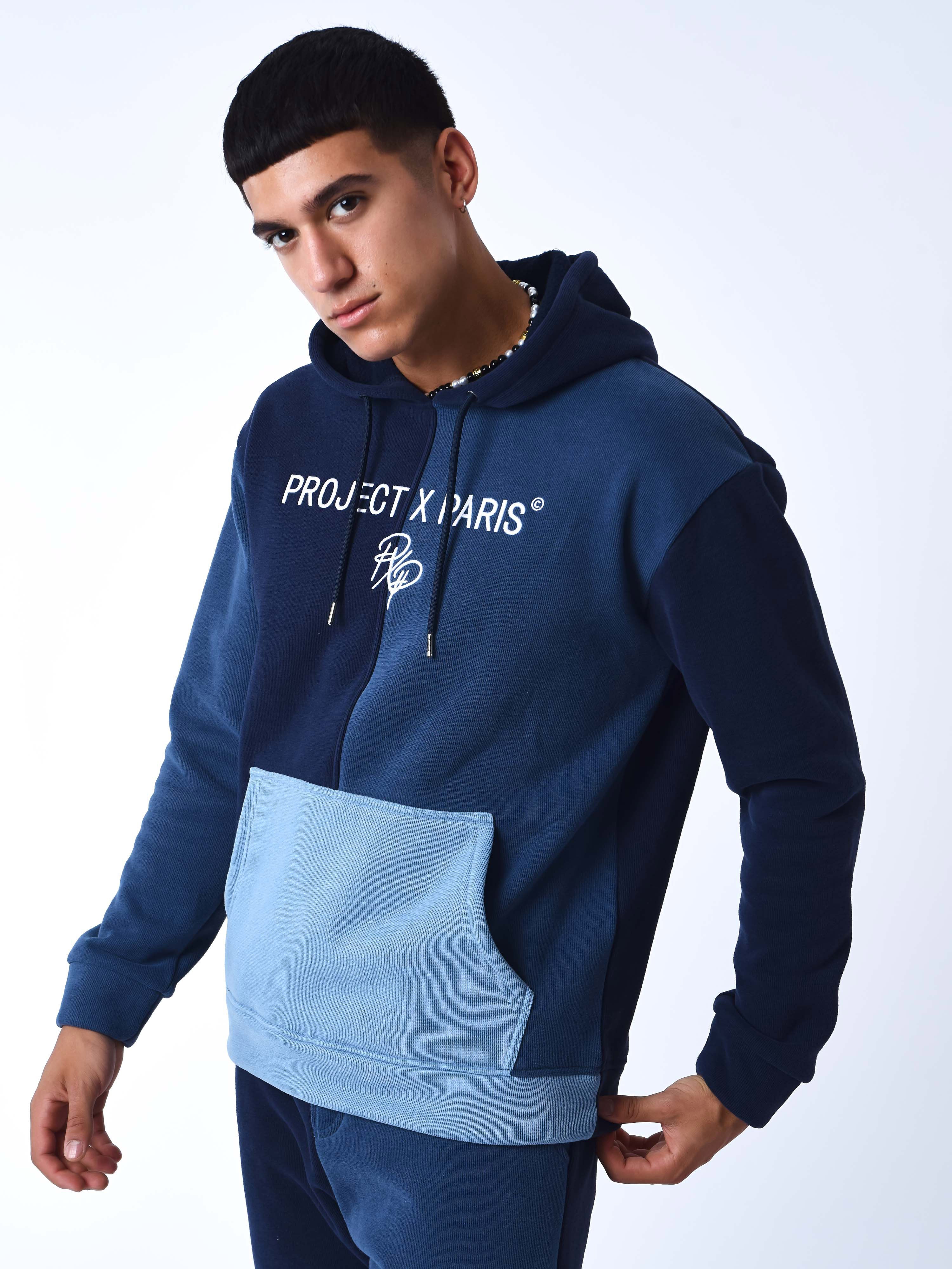 Tricolor Knit Hoodie-4
