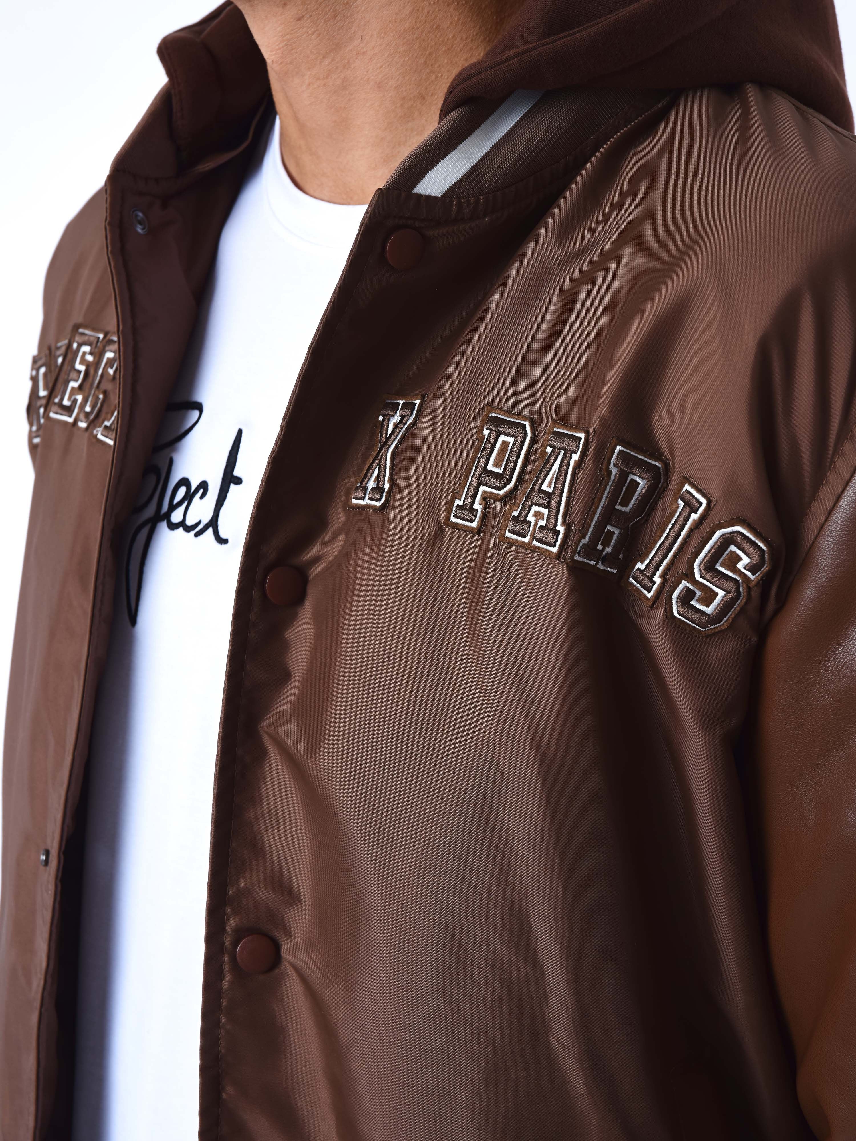 Veste oversize style universitaire avec écusson brodés-7