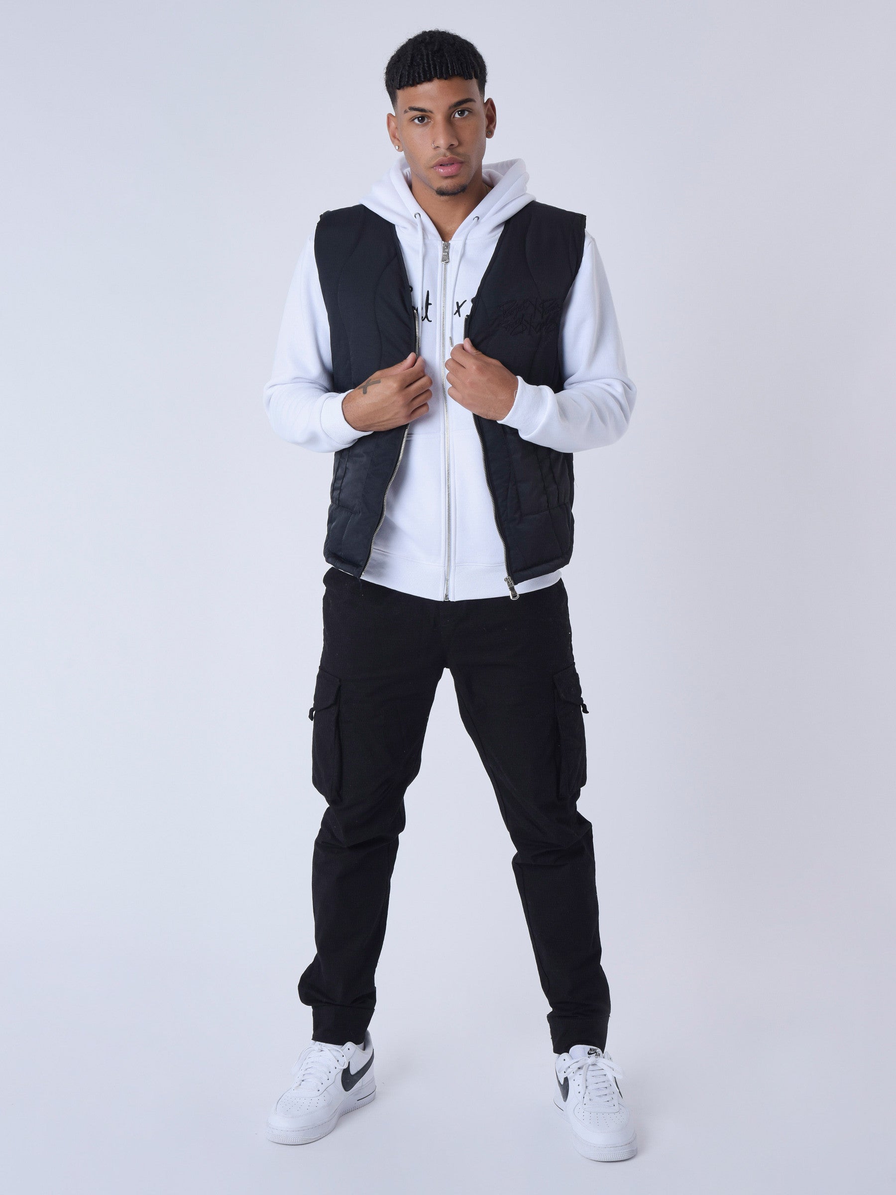 Wave quilted sleeveless vest-3